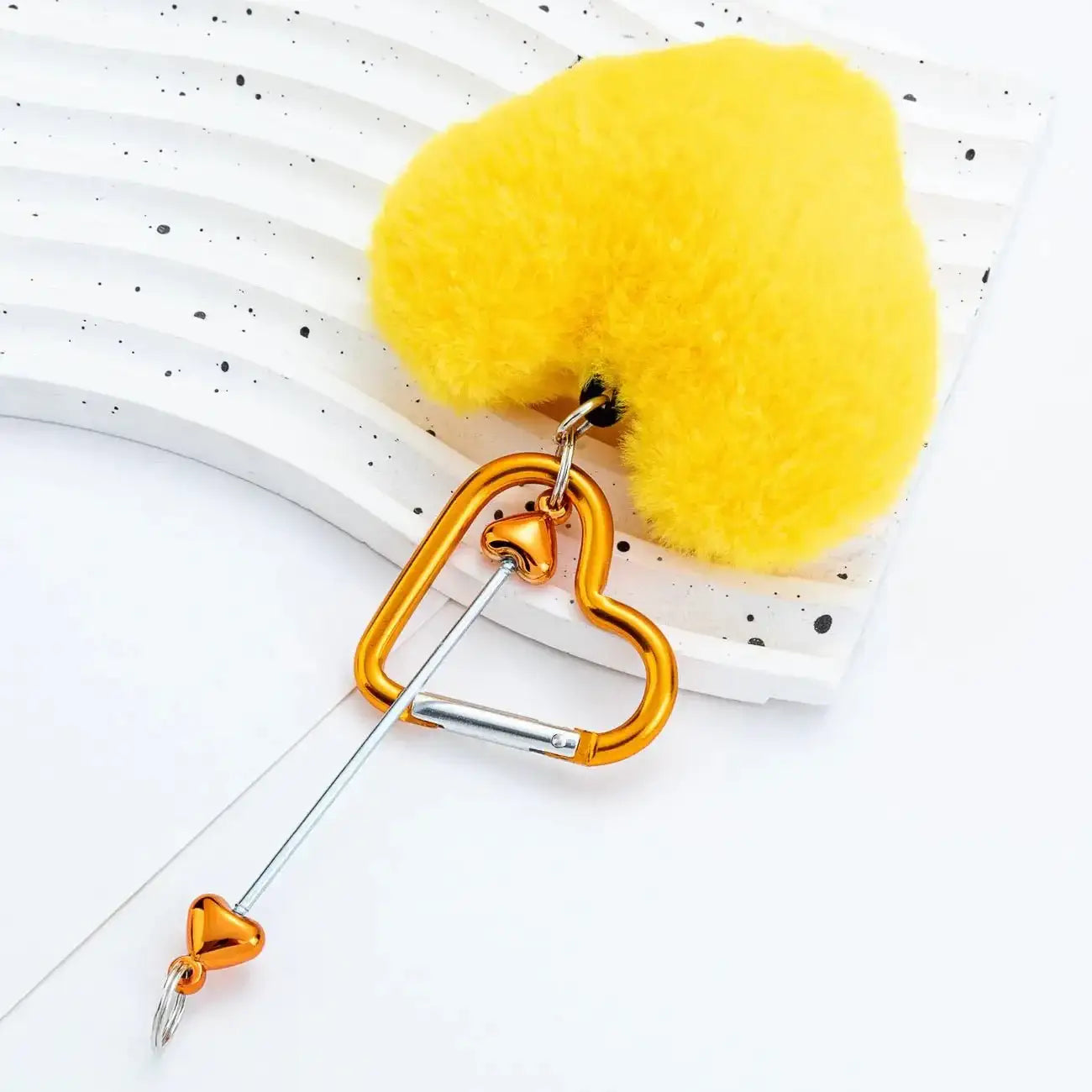 FS6070-16*4.5cm Heart Plush Mountaineering Keychain -Zoe DIY Wholesale