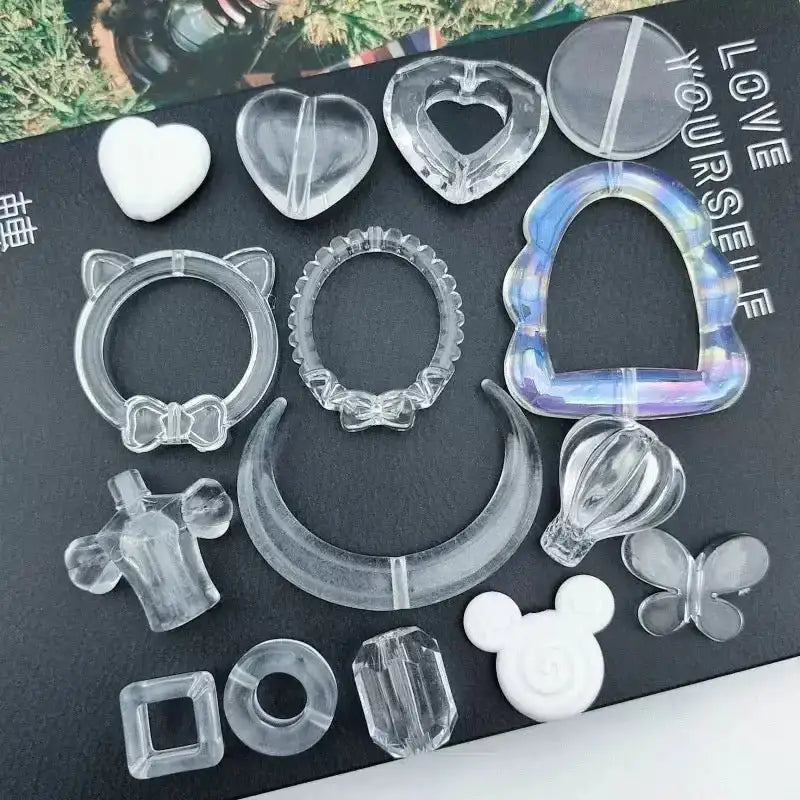 FS6118-Random Mixed White Base Beads -Zoe DIY Wholesale