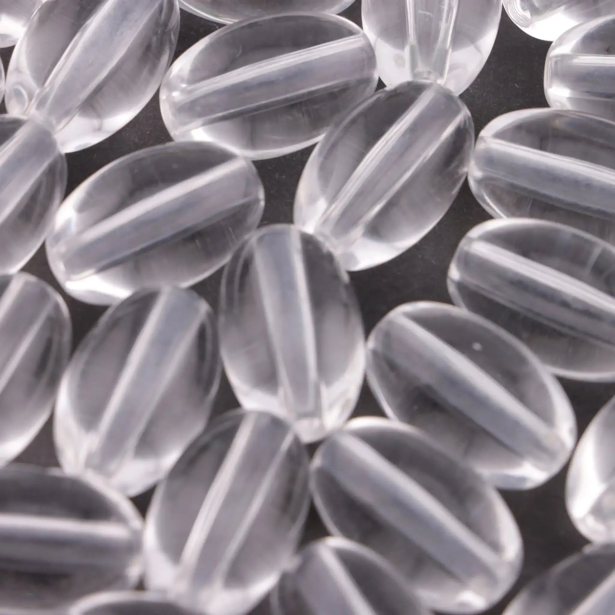 FS6123-18.5*12mm Elliptical Clear Based Beads Fit For Pen -Zoe DIY Wholesale
