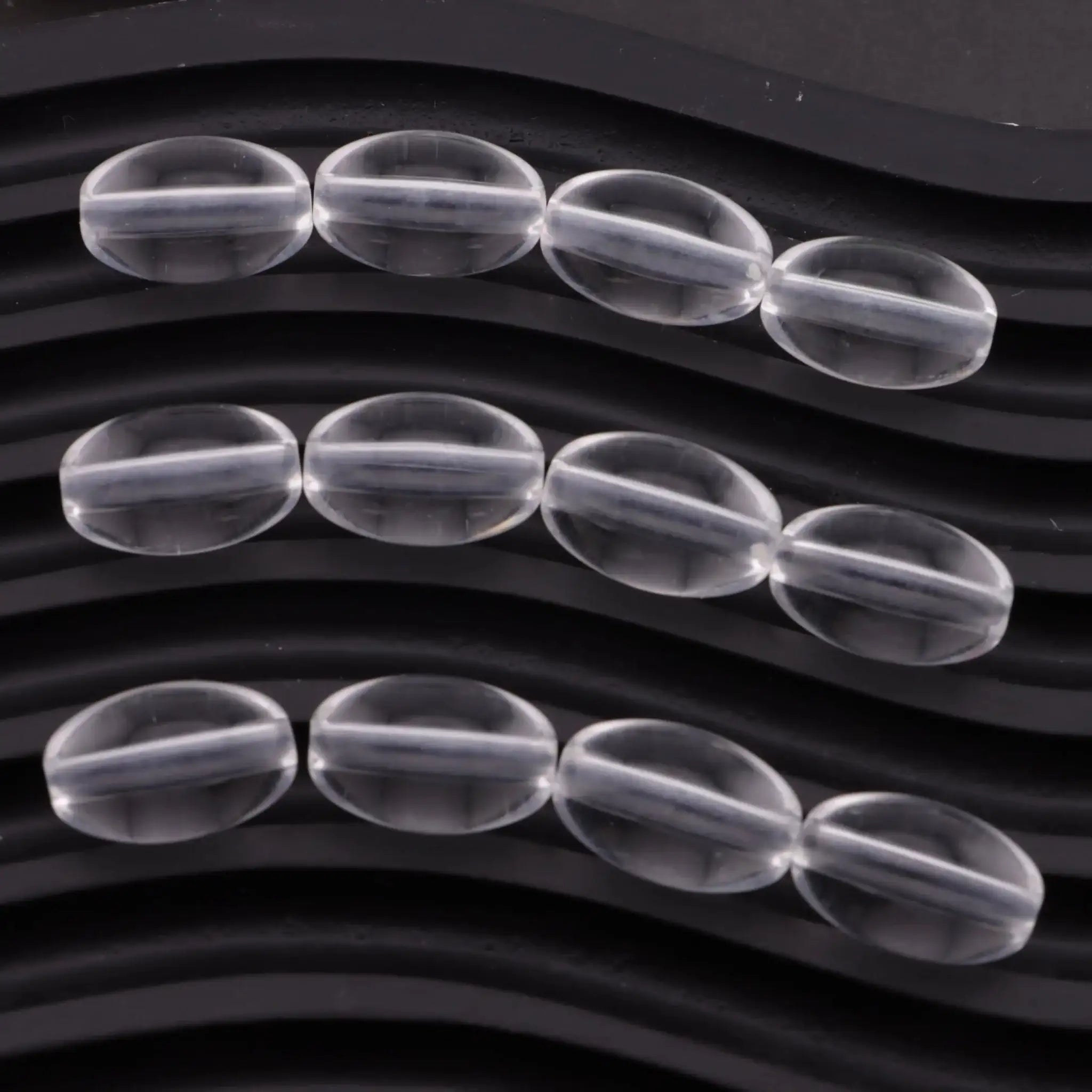 FS6123-18.5*12mm Elliptical Clear Based Beads Fit For Pen -Zoe DIY Wholesale