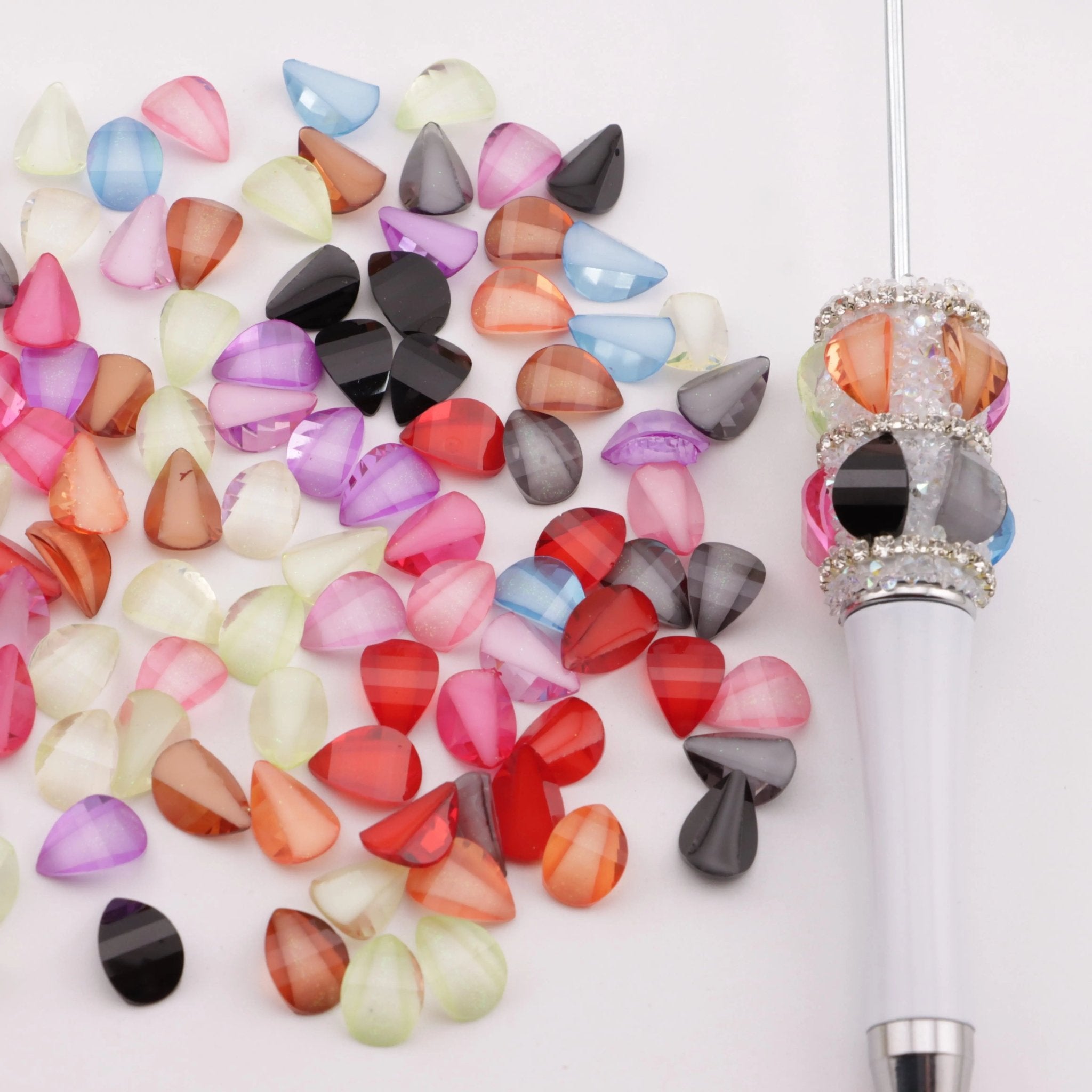FS6133-7×10mm Waterdrop Petals Resin Charms -Zoe DIY Wholesale