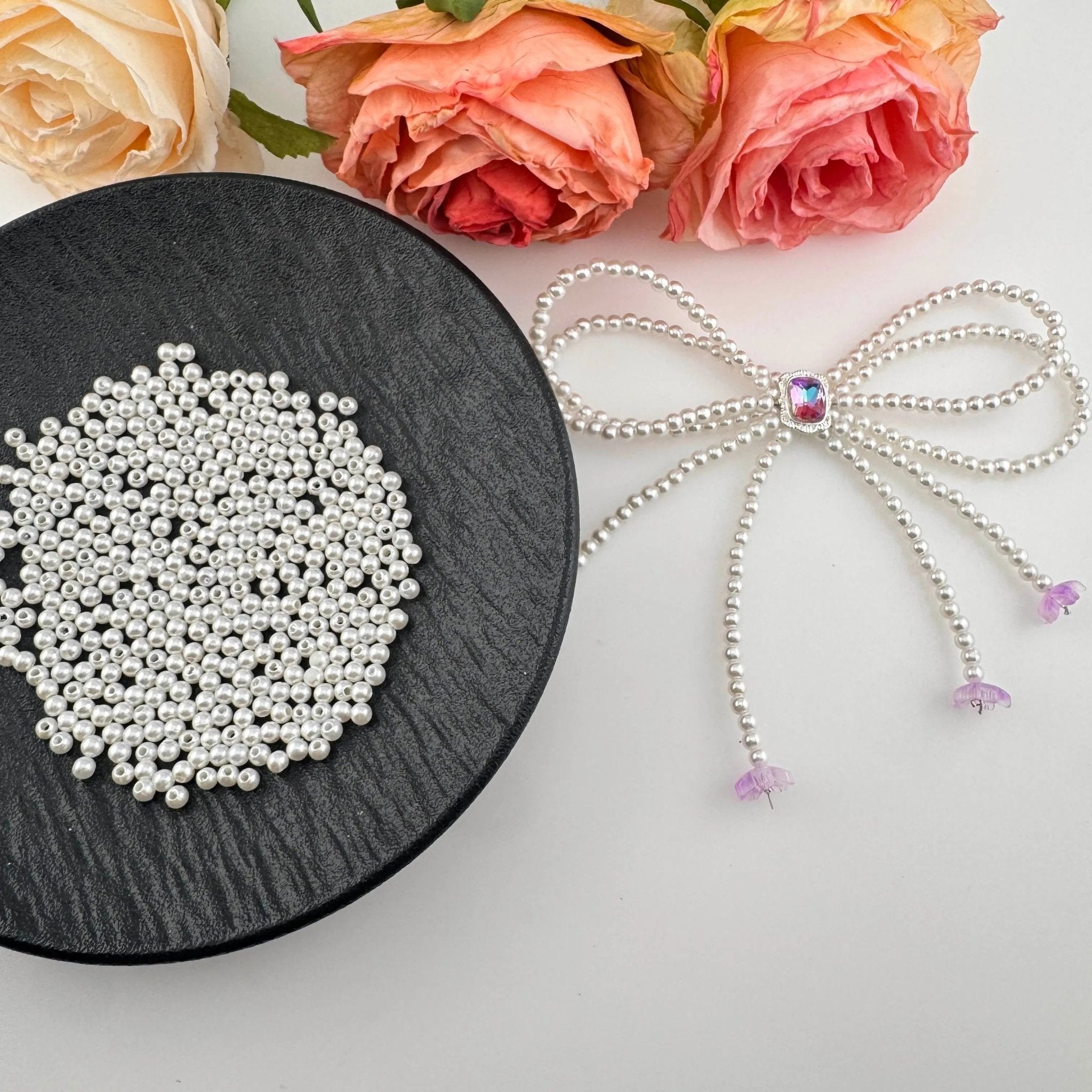 FS6146-4MM Pearl Beads Samll Hole -Zoe DIY Wholesale