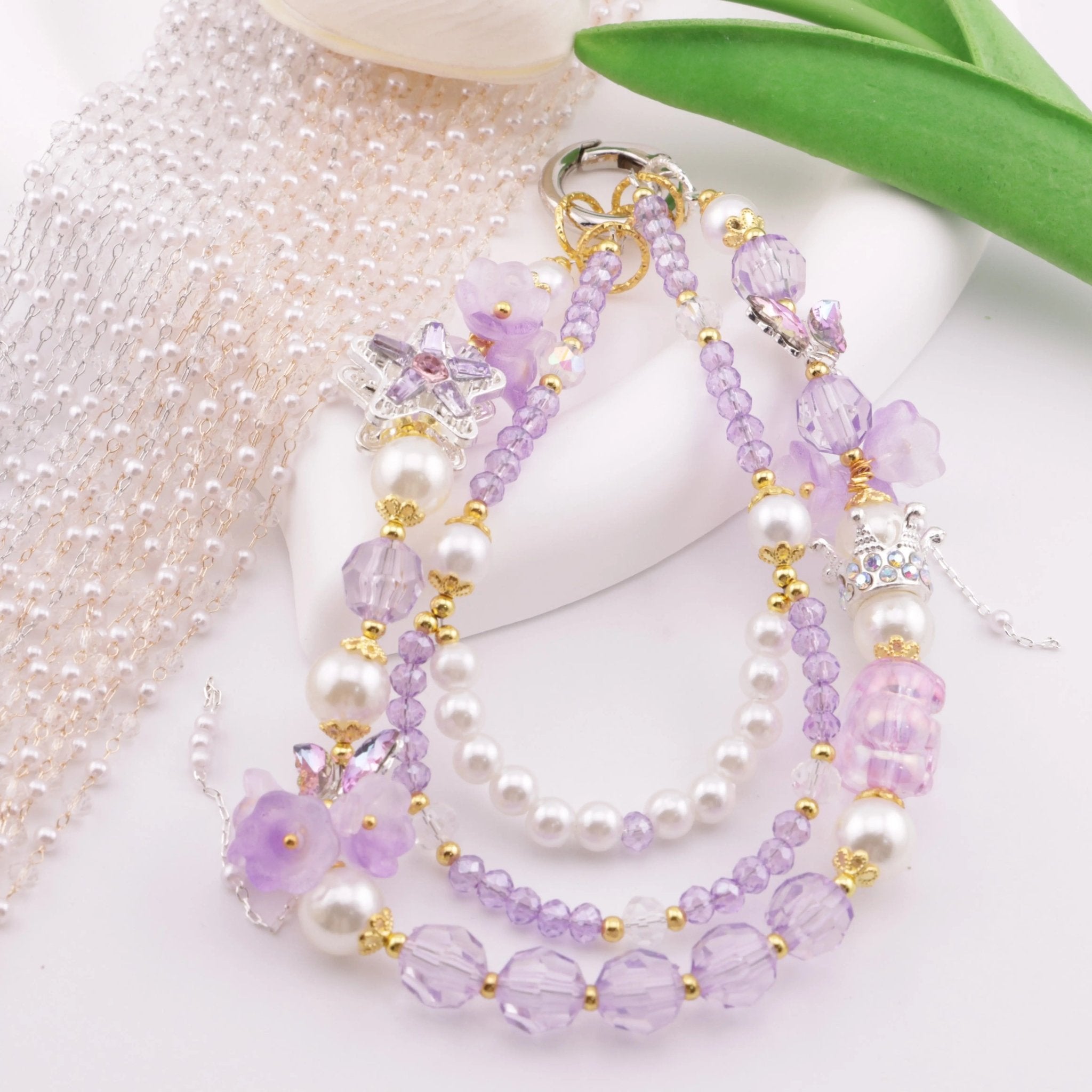 FS6147-3mm Pearl + Crystal Chain For DIY Projects -Zoe DIY Wholesale