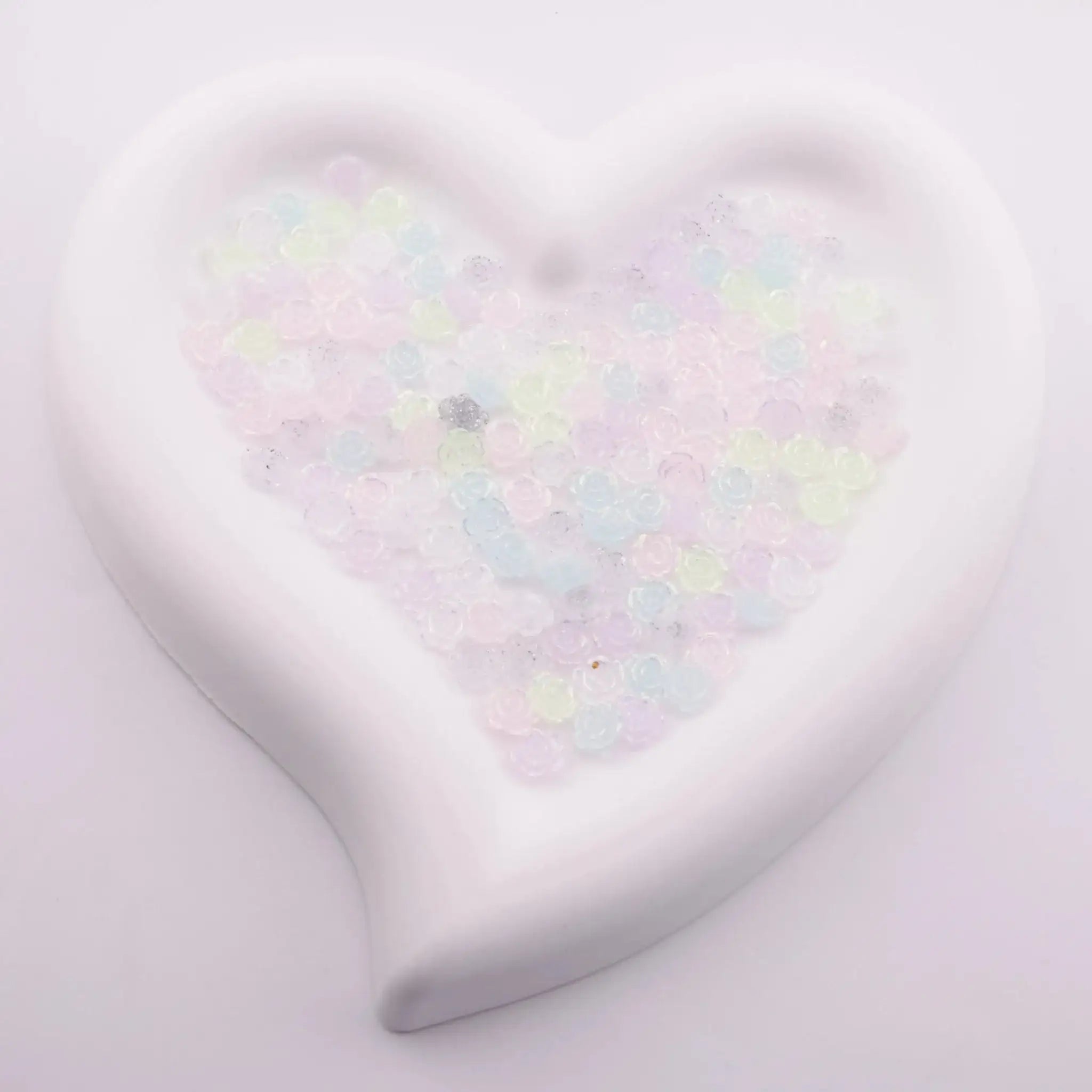 FS6173-8mm Rose Charms Glitter Translucent Rose Patches -Zoe DIY Wholesale