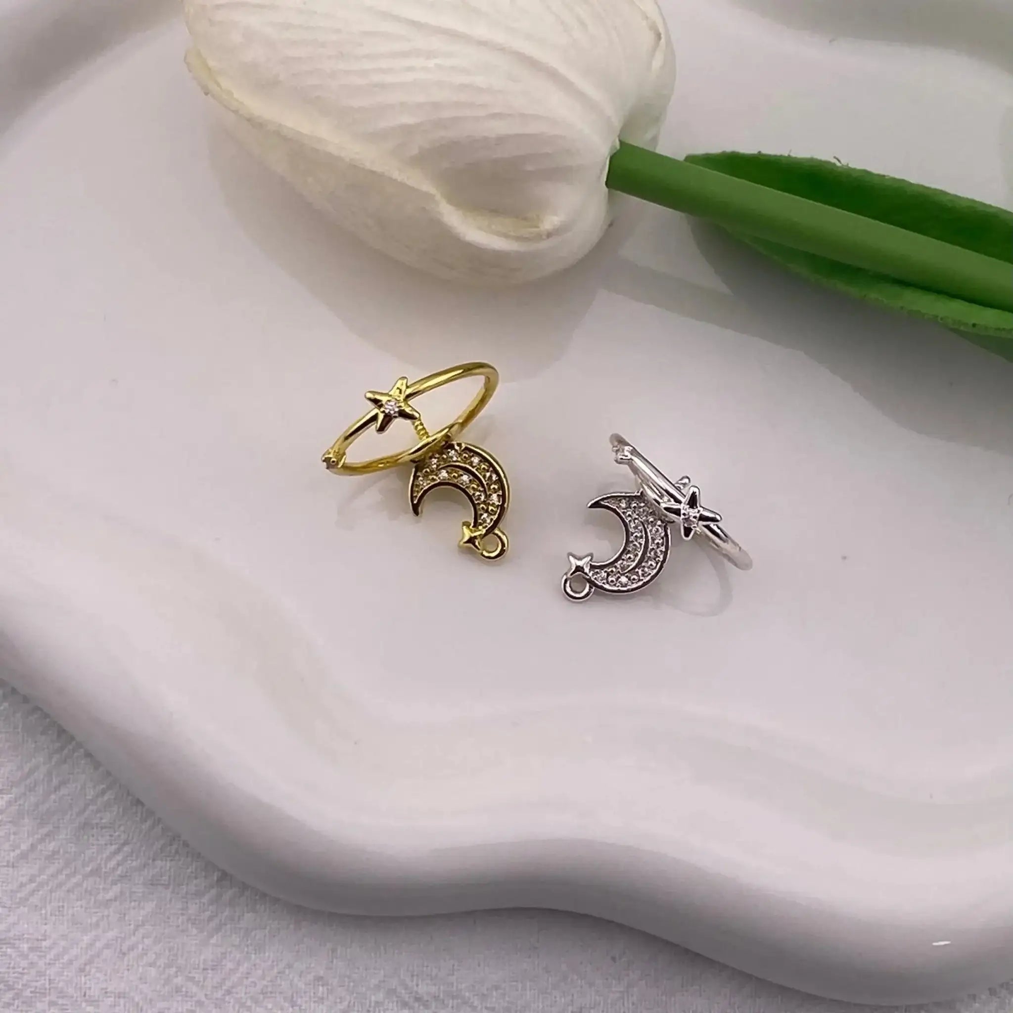 FS6174-Moon and Star Pin -Zoe DIY Wholesale