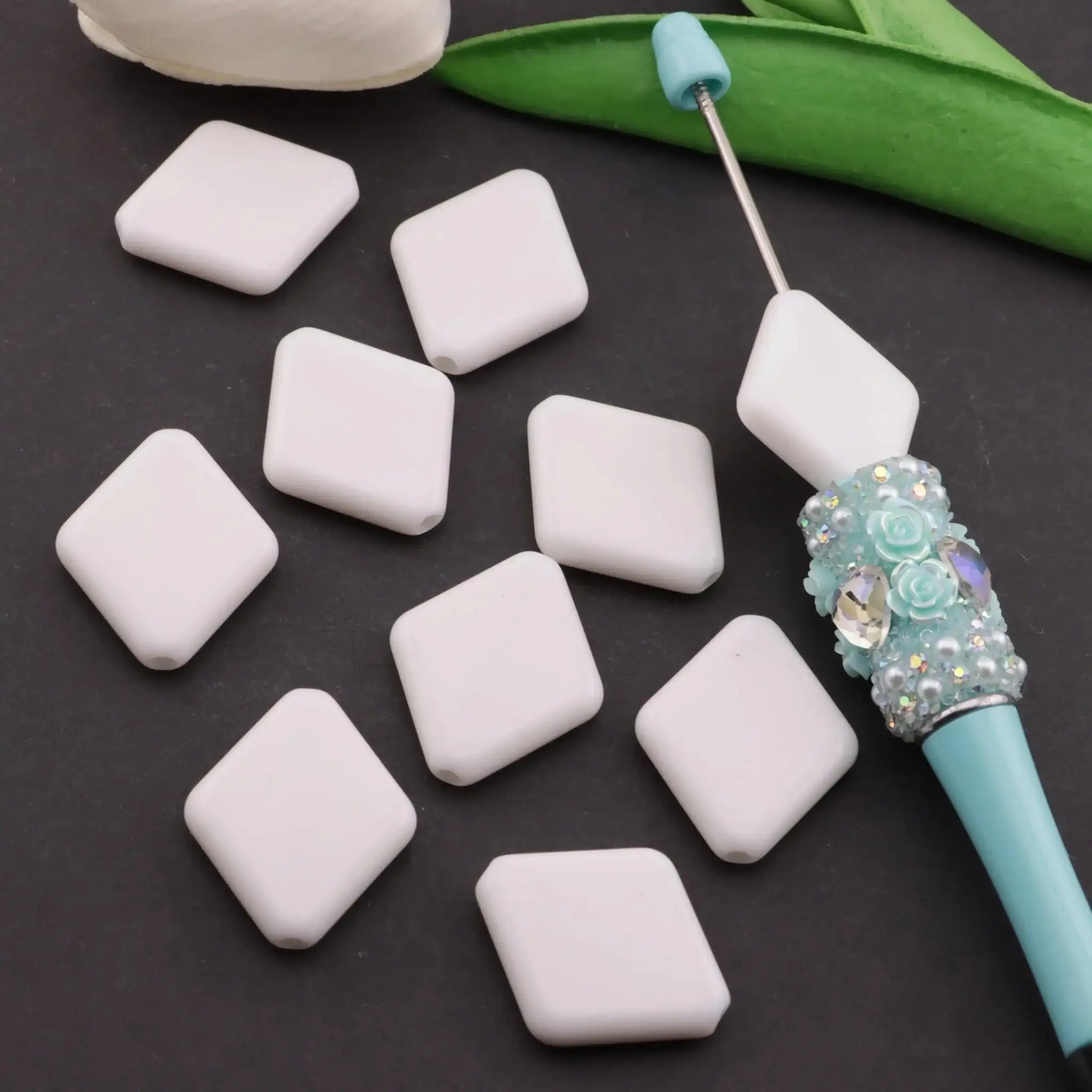 FS6220-29×24mm Rhombus Based Beads -Zoe DIY Wholesale