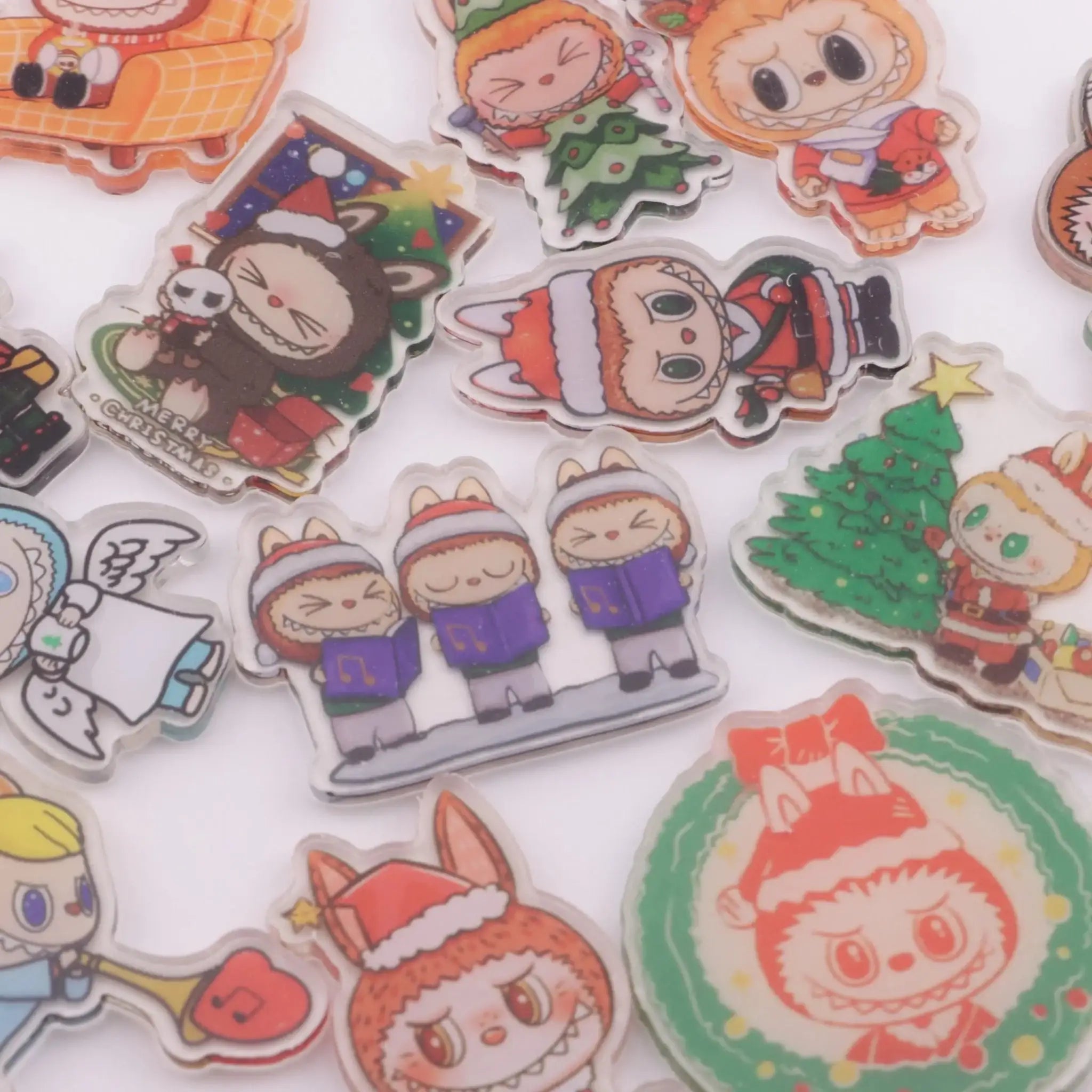 FS6280-About 4-5 Cm Labubu Christmas Acrylic Patch -Zoe DIY Wholesale