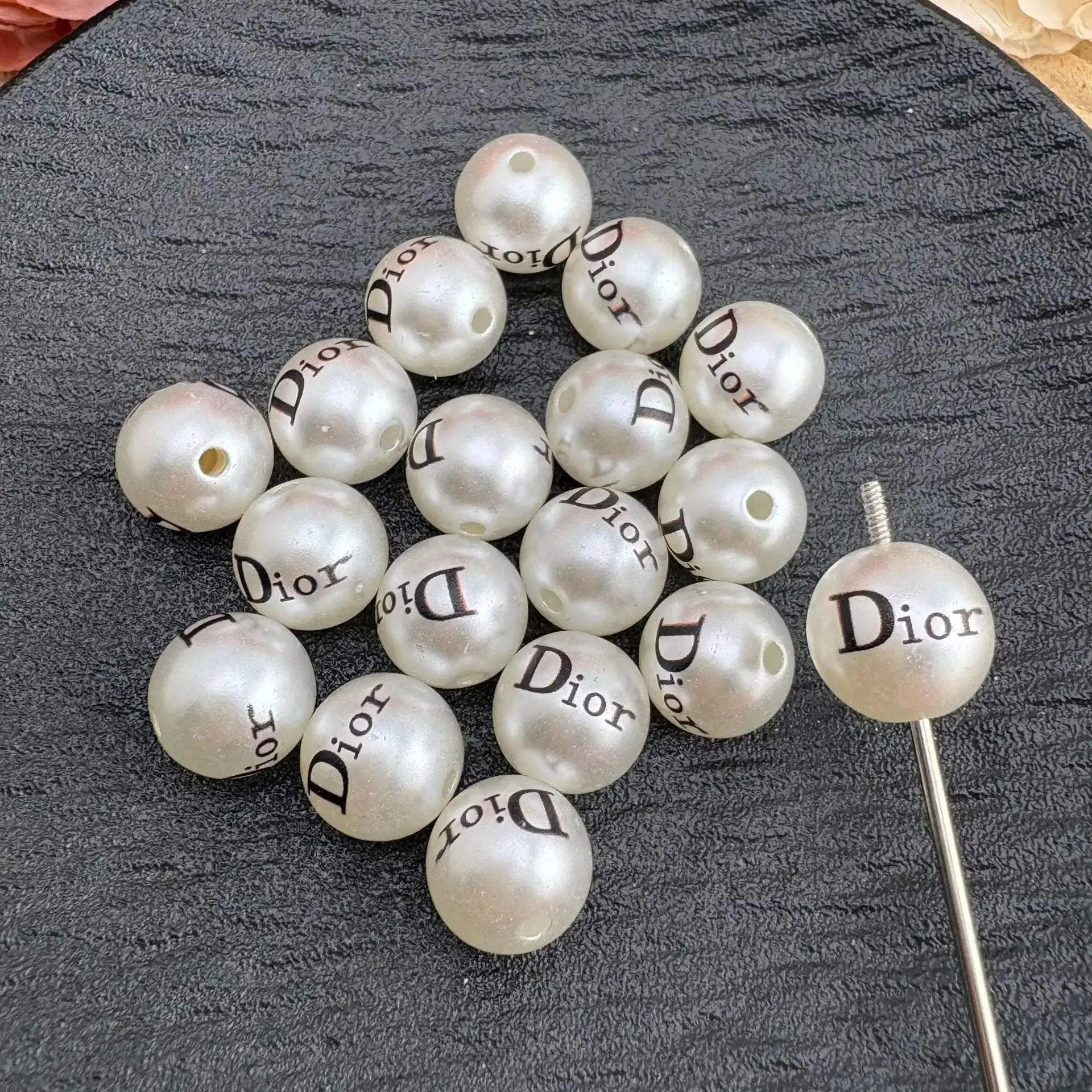 FS6287-16mm Pearl Looking Acrylic Beads -Zoe DIY Wholesale
