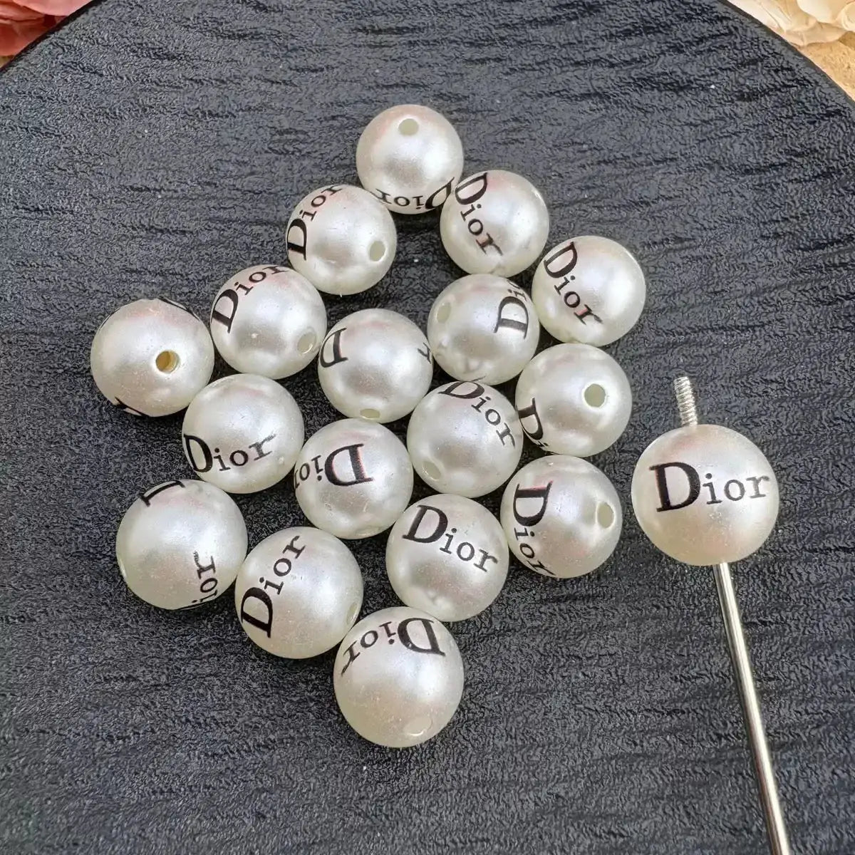 FS6287-16mm Pearl Looking Acrylic Beads -Zoe DIY Wholesale
