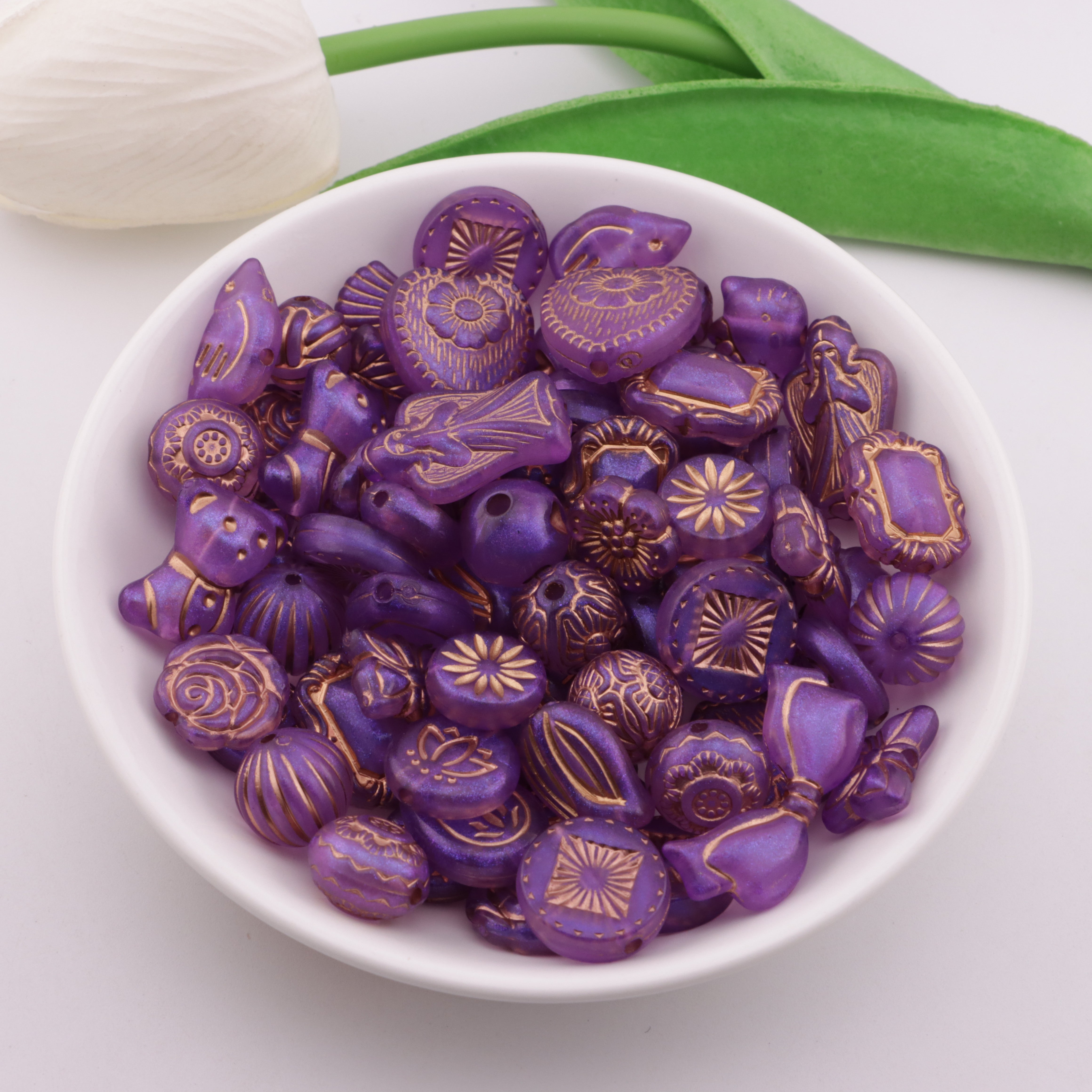 FS6297- Mixed Style Gold Line Beads Zoe's DIY Shop