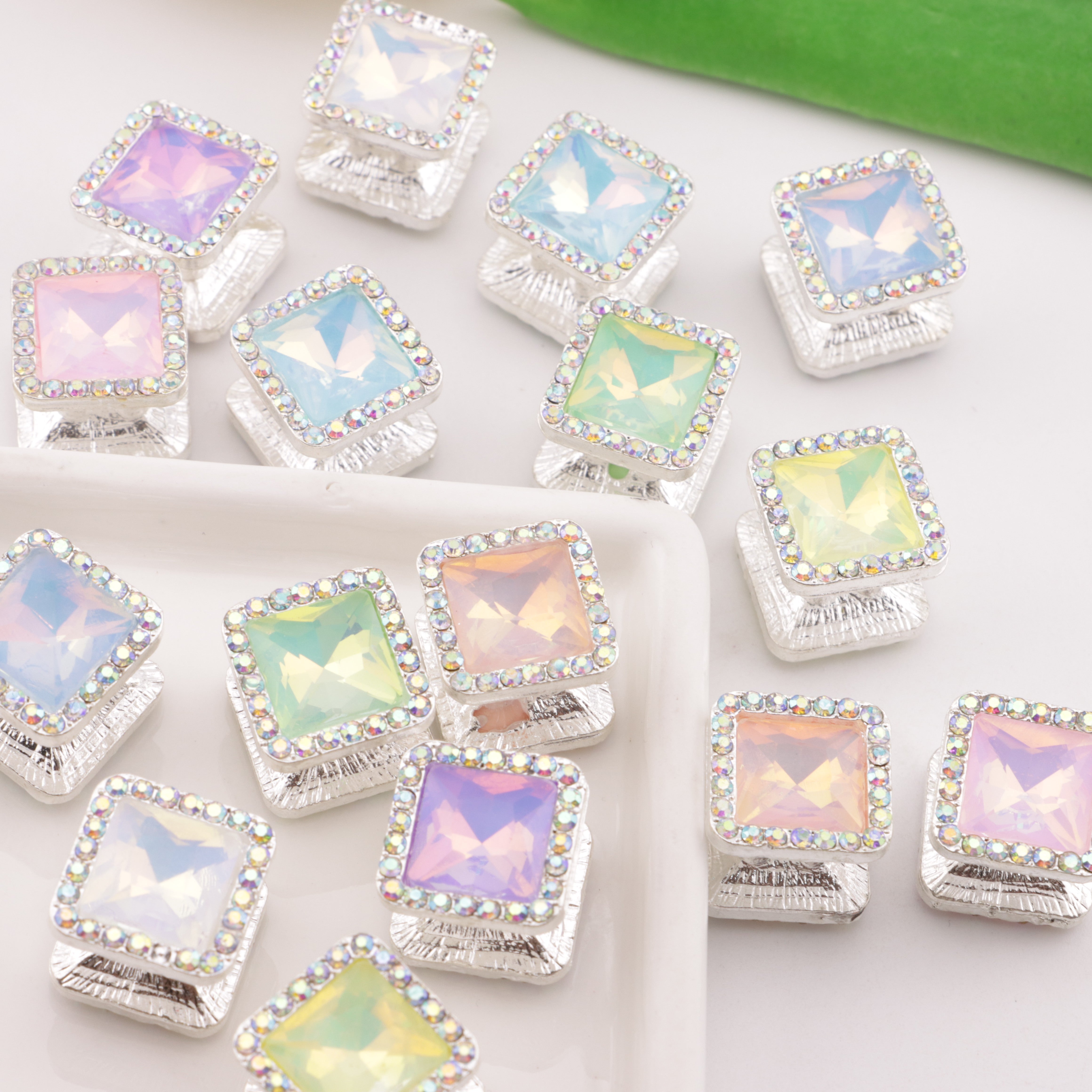 FS6332- Square Four-way Alloy Beads Zoe's DIY Shop