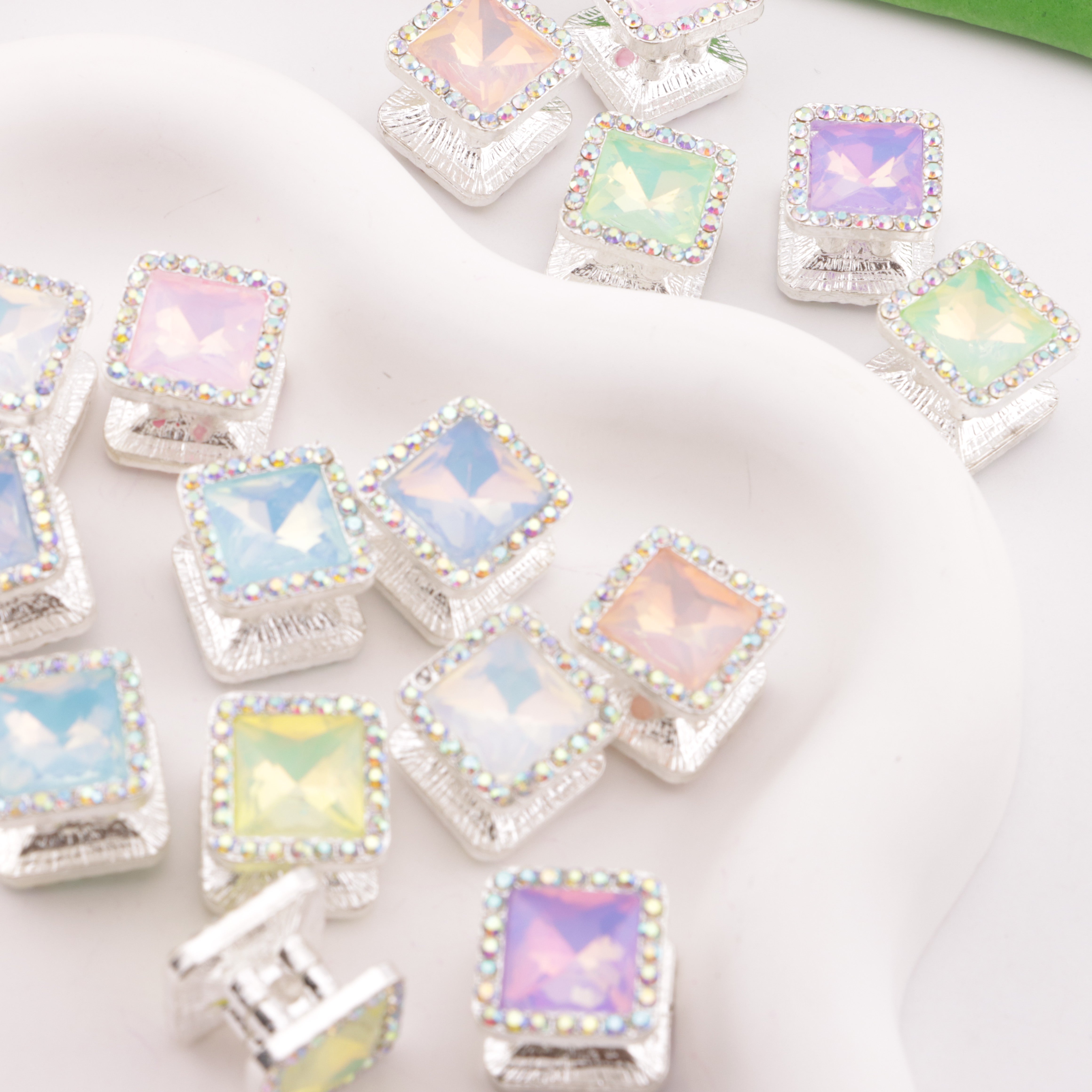 FS6332- Square Four-way Alloy Beads Zoe's DIY Shop