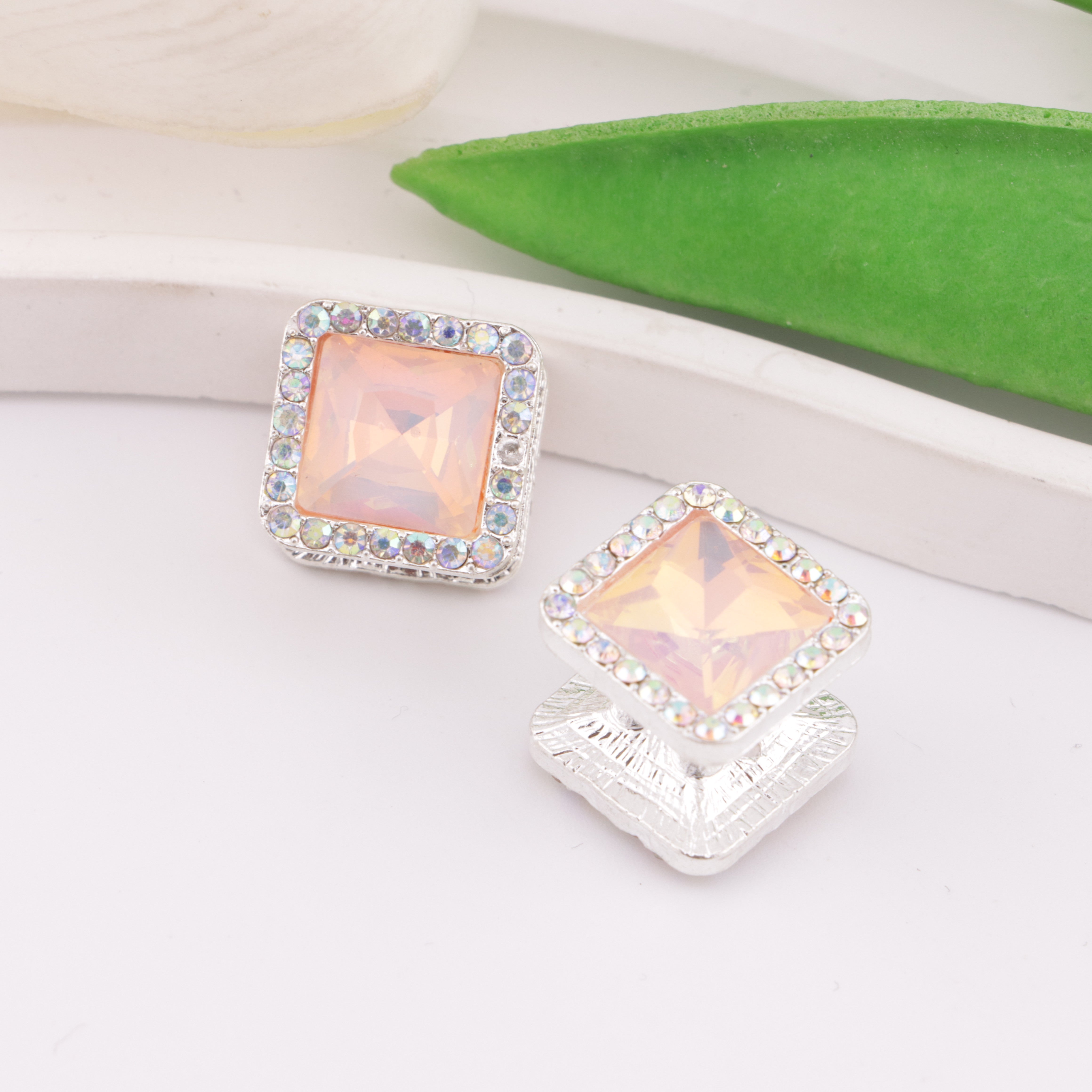 FS6332- Square Four-way Alloy Beads Zoe's DIY Shop