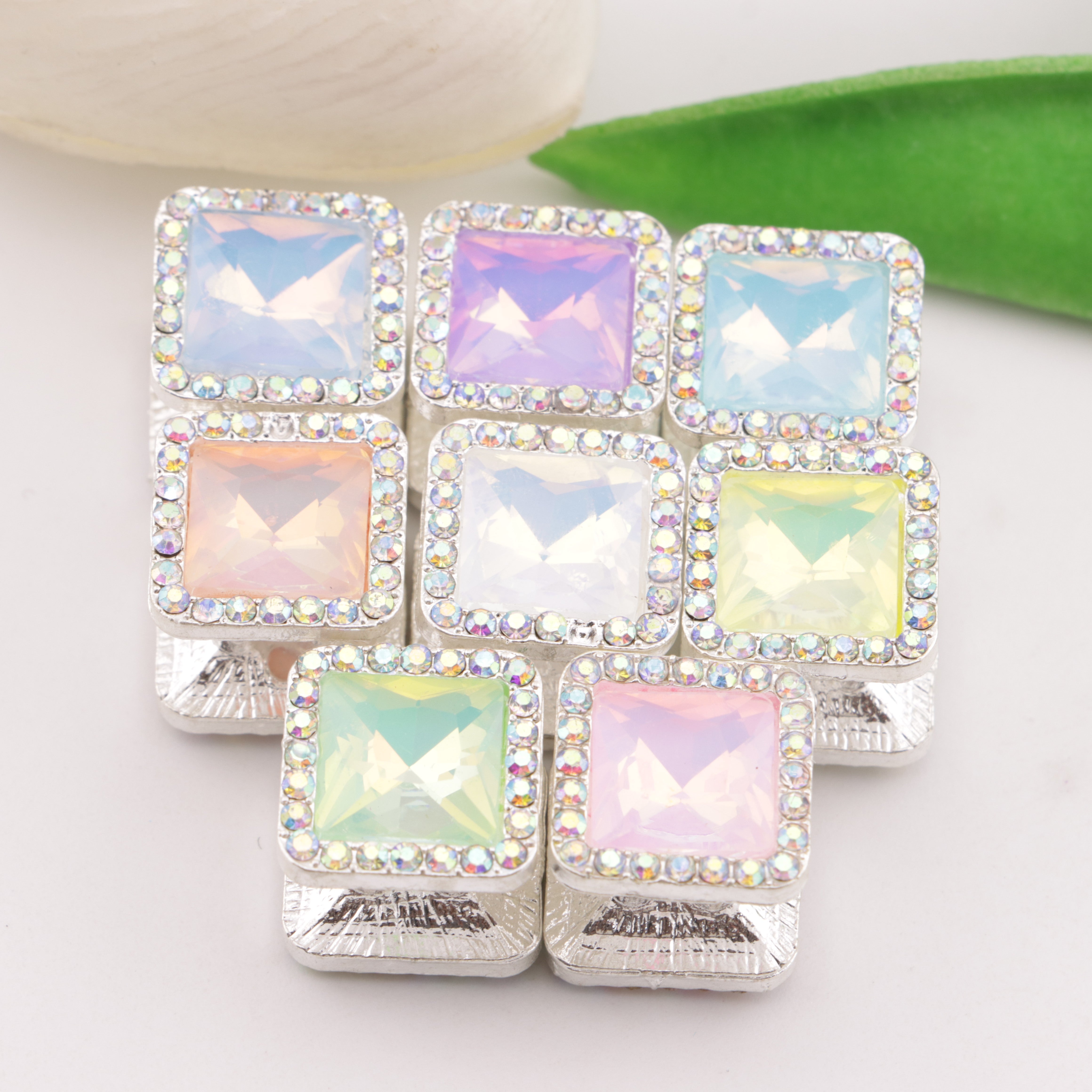 FS6332- Square Four-way Alloy Beads Zoe's DIY Shop