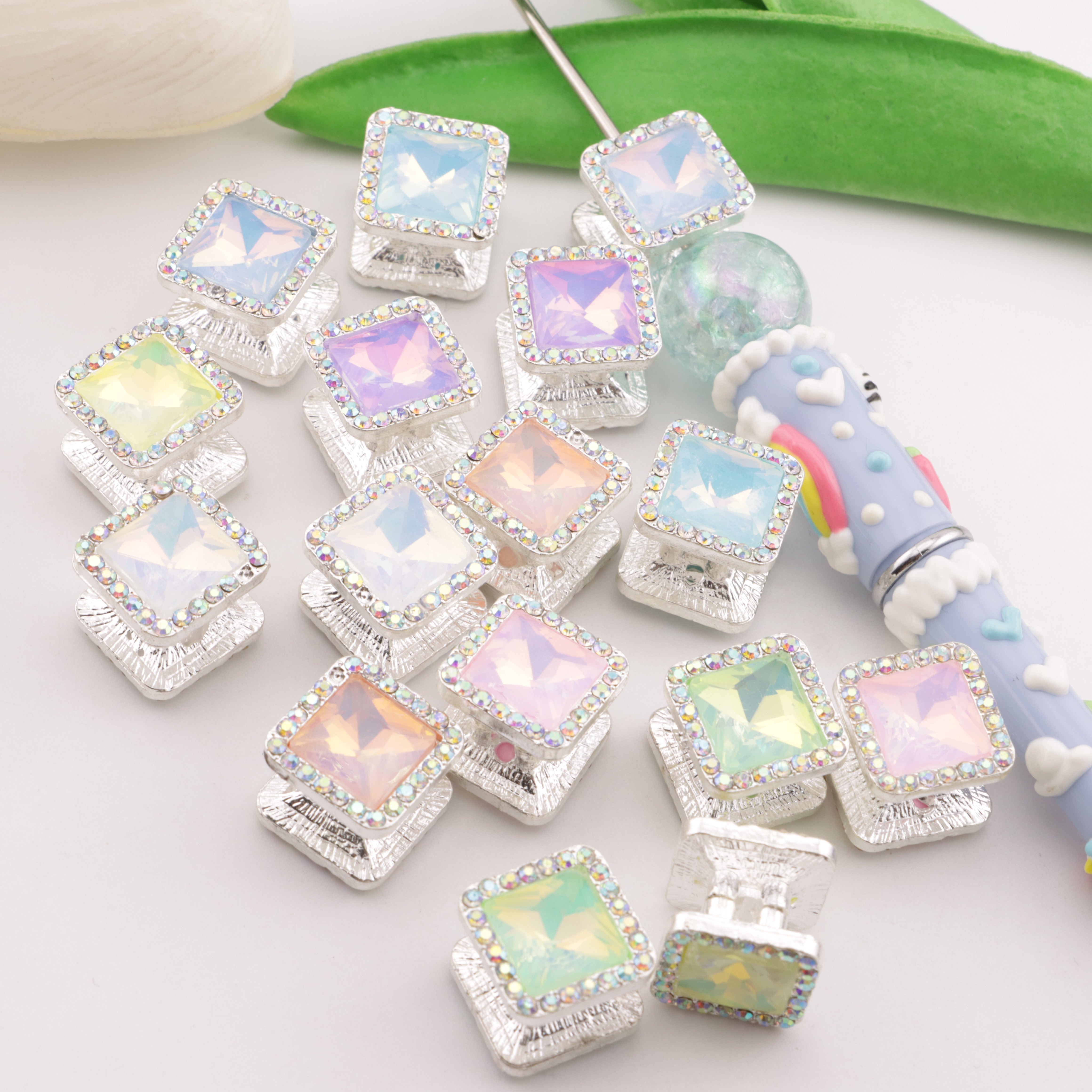 FS6332- Square Four-way Alloy Beads Zoe's DIY Shop