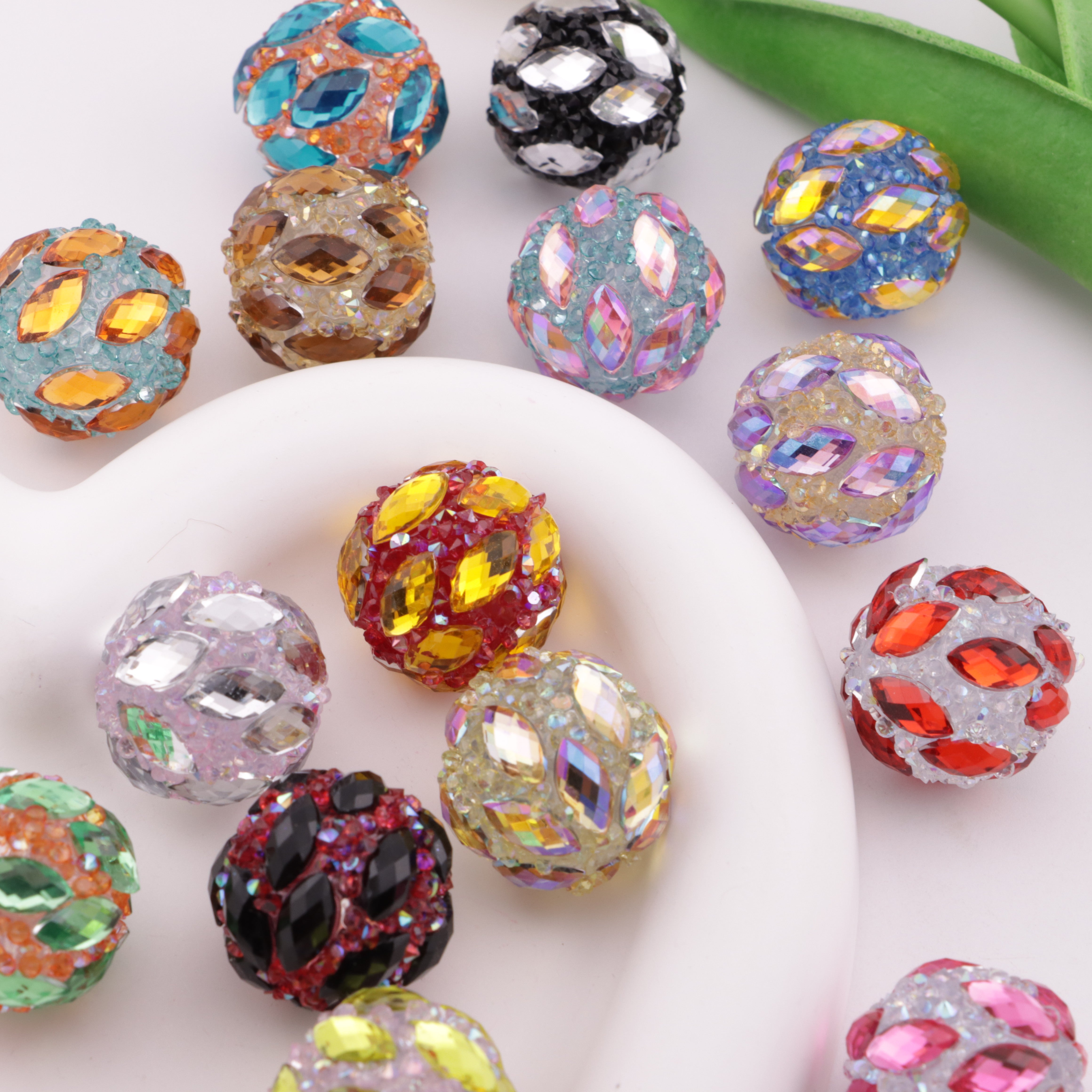 FS6343- 20mm Horse Eyes Diamonds Fancy Beads Zoe's DIY Shop