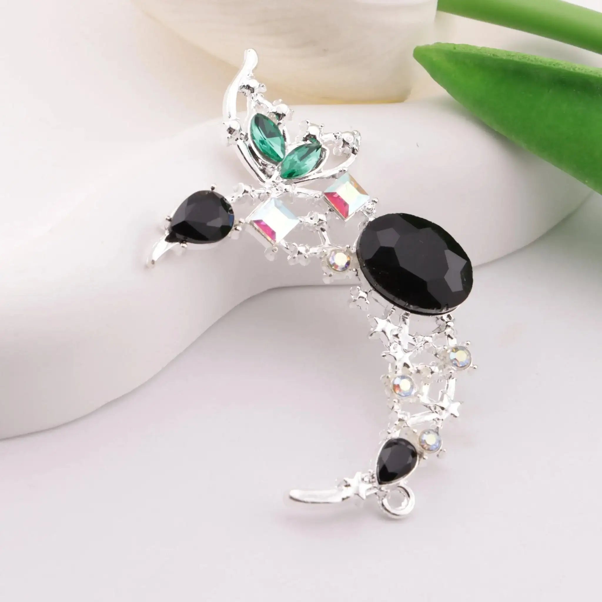 FS6346-55×33mm Butterfly Moon Metal Beads Butterfly Moon Metal Patches -Zoe DIY Wholesale