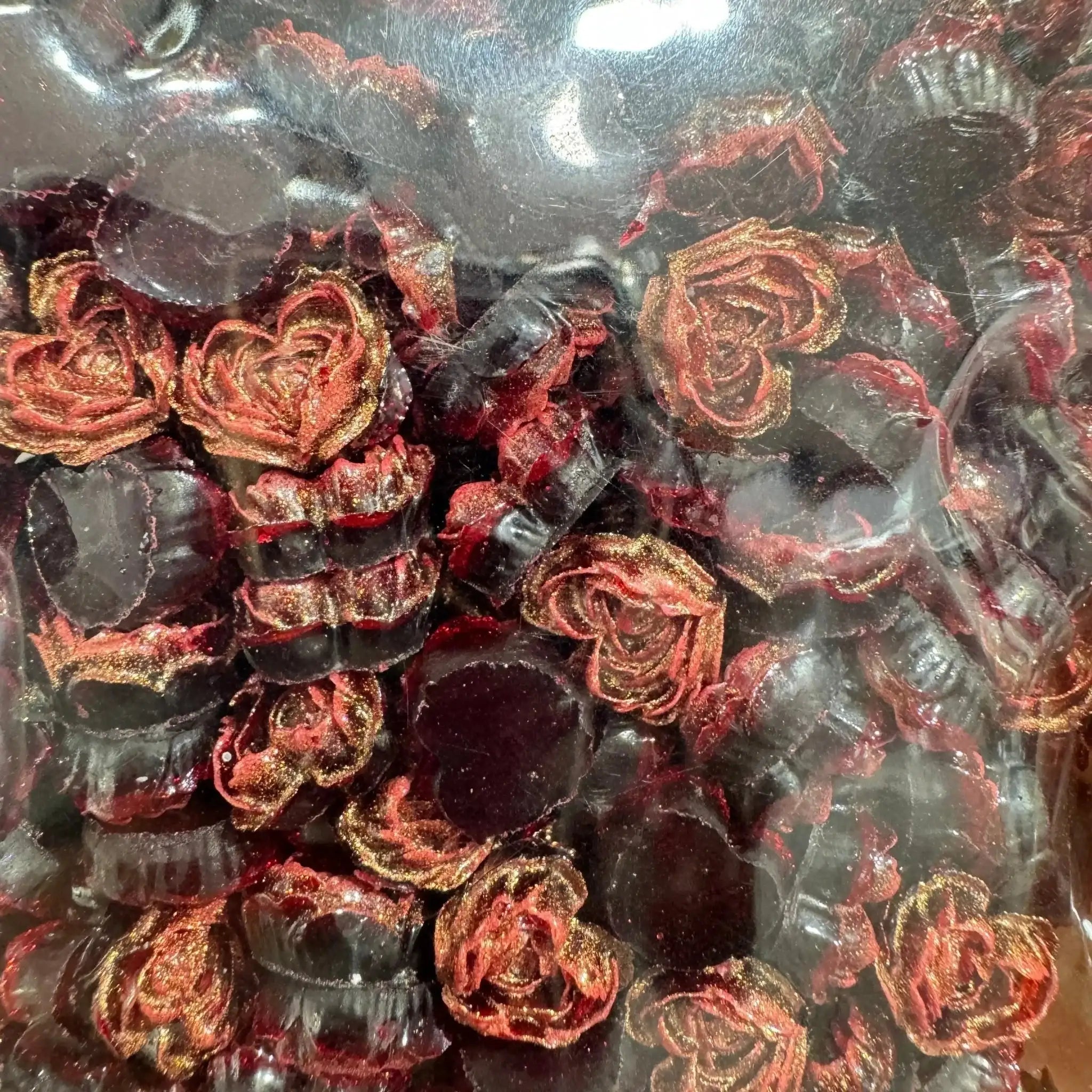 FS6351-About 9×10mm Deep - Color Luminous Heart Soft Flower Charms For DIY project -Zoe DIY Wholesale