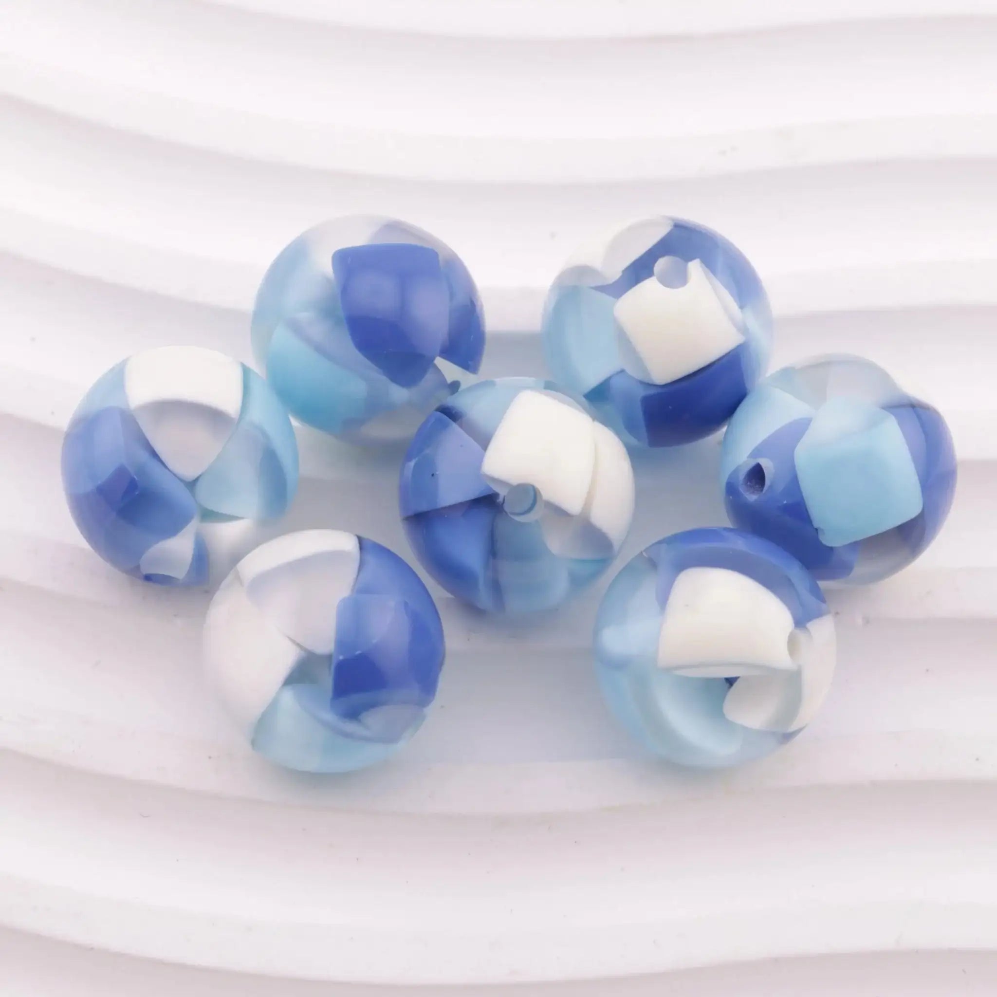 FS6354-16mm Cheese Color-Blocked Beads Fit For Pen -Zoe DIY Wholesale