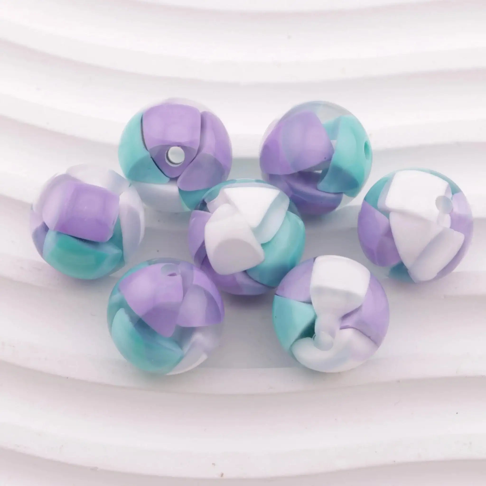 FS6354-16mm Cheese Color-Blocked Beads Fit For Pen -Zoe DIY Wholesale