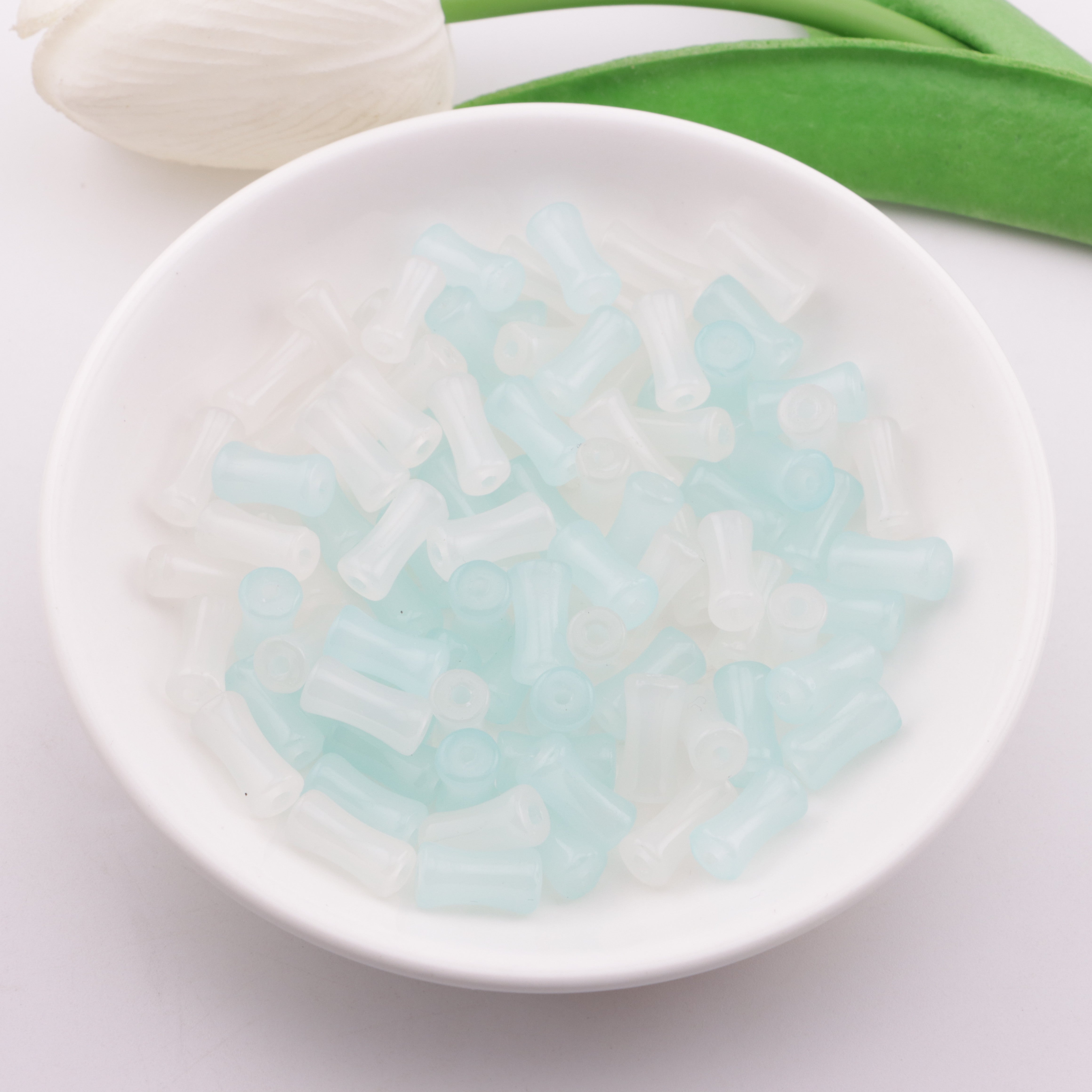 FS6369- 12mm Glass Bamboo Beads Glass Bamboo Beads Zoe's DIY Shop