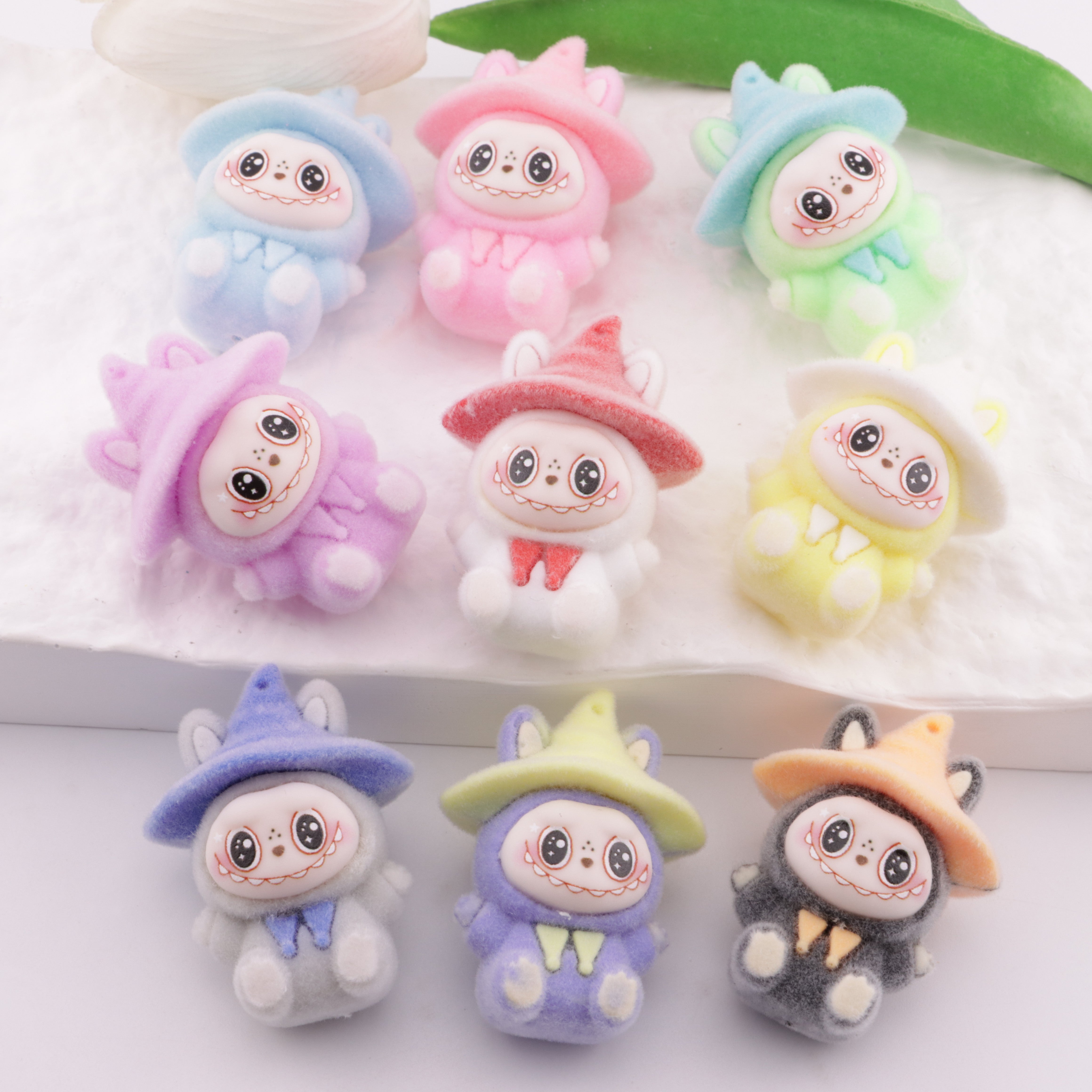 FS6378- 43×32Mm Hat Flocking Labubu Beads Zoe's DIY Shop
