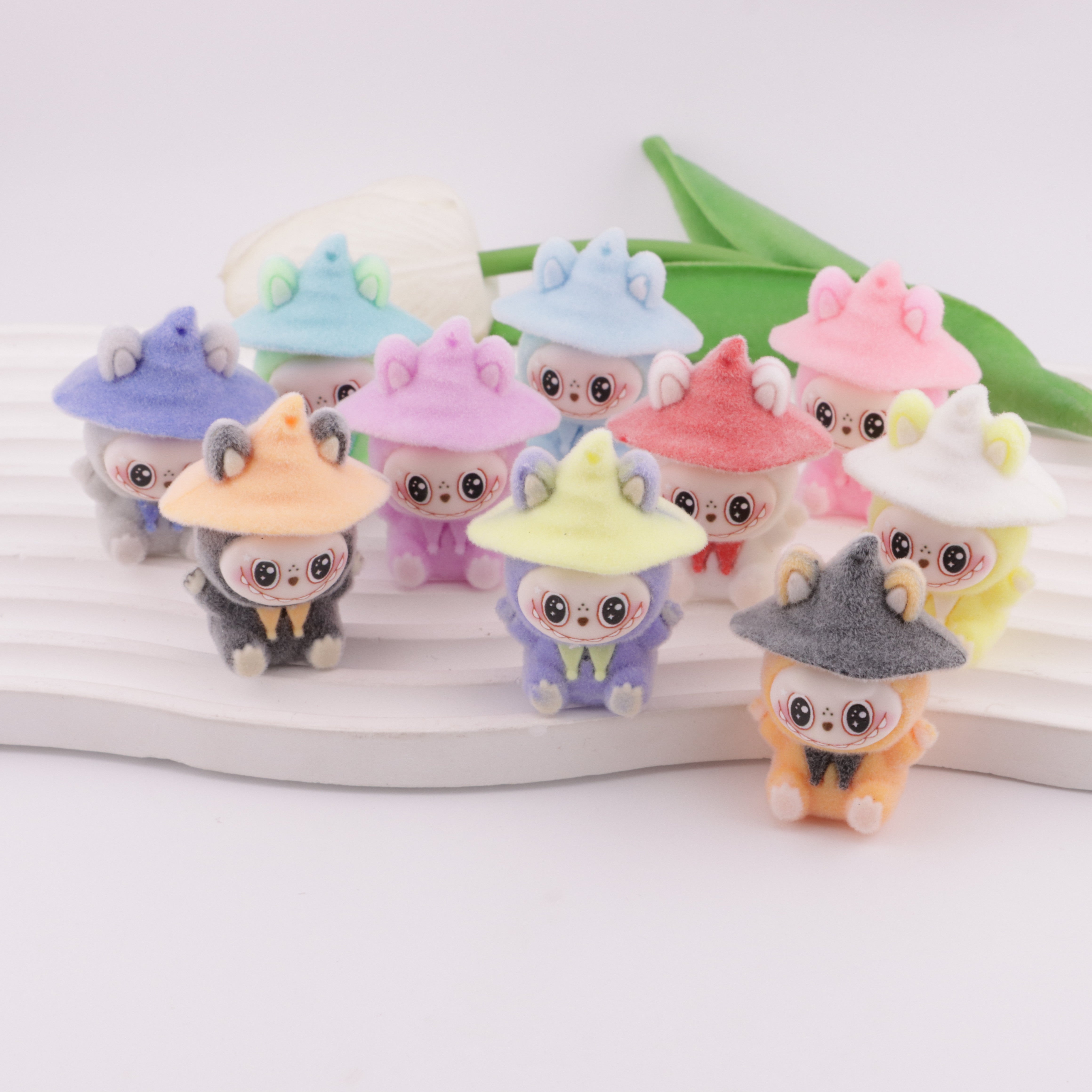 FS6378- 43×32Mm Hat Flocking Labubu Beads Zoe's DIY Shop