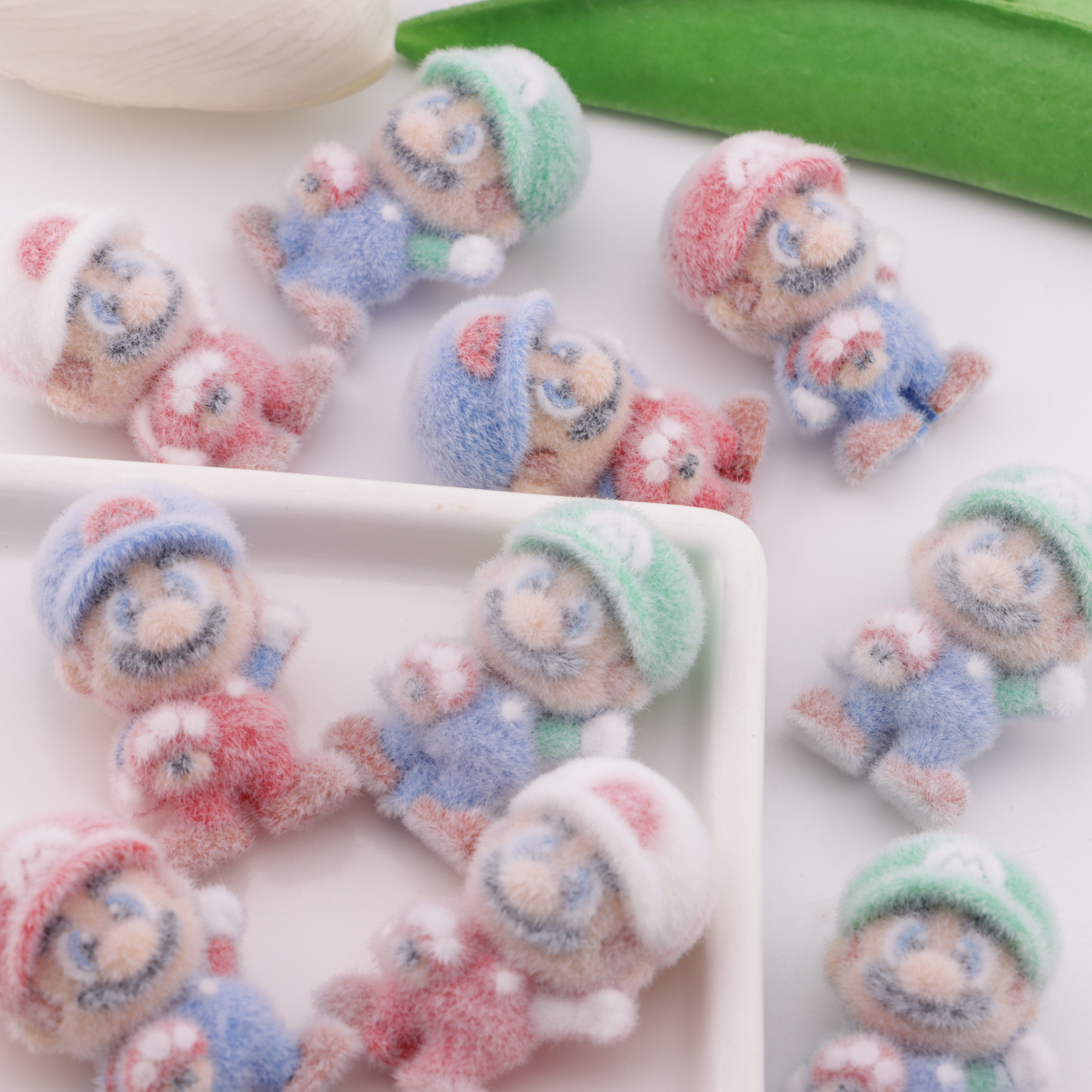 FS6379- 31×18Mm Flocked Super Mario Beads Flocked Super Mario Beads Zoe's DIY Shop