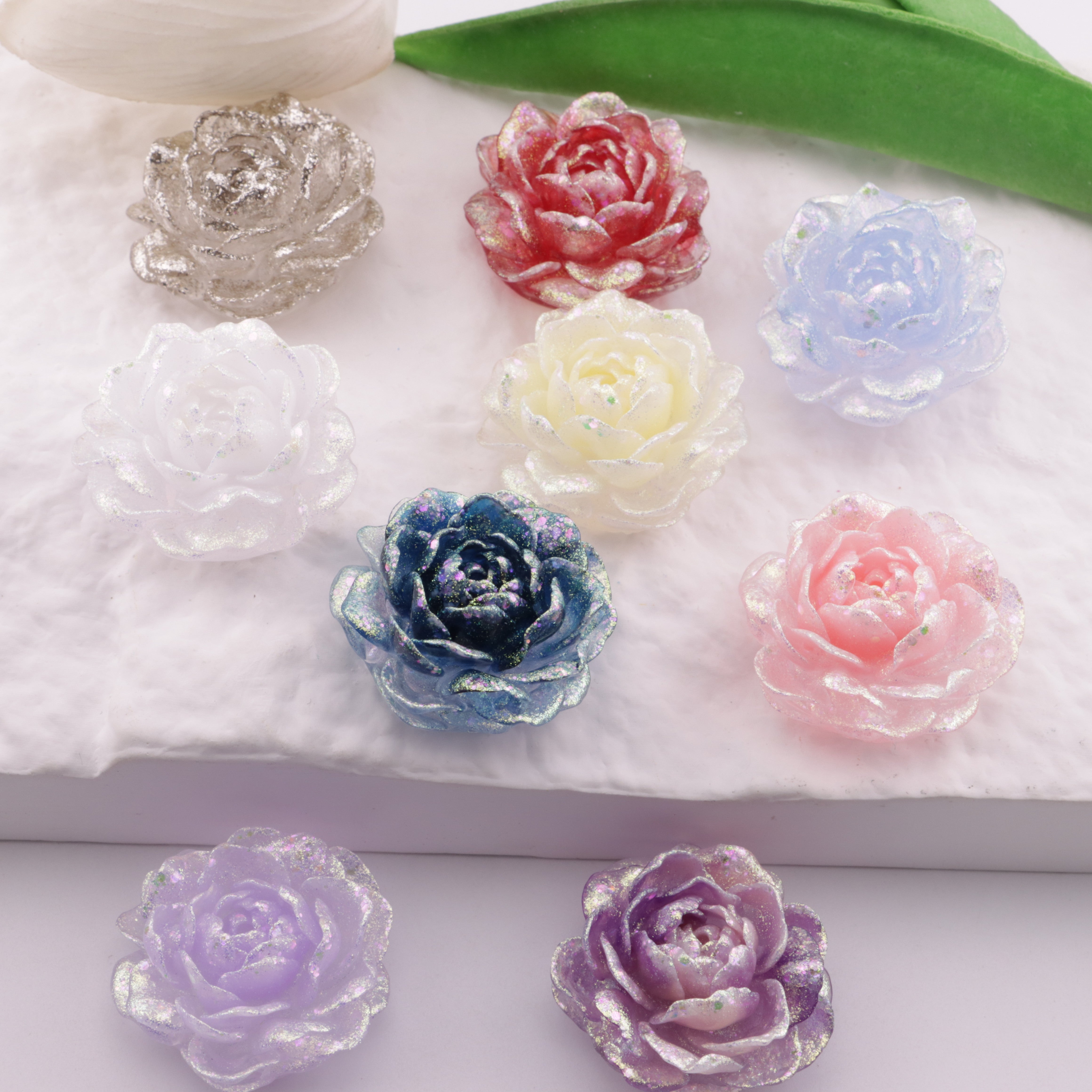 FS6380- 32mm Luminous Small Jasmine Charms Zoe's DIY Shop