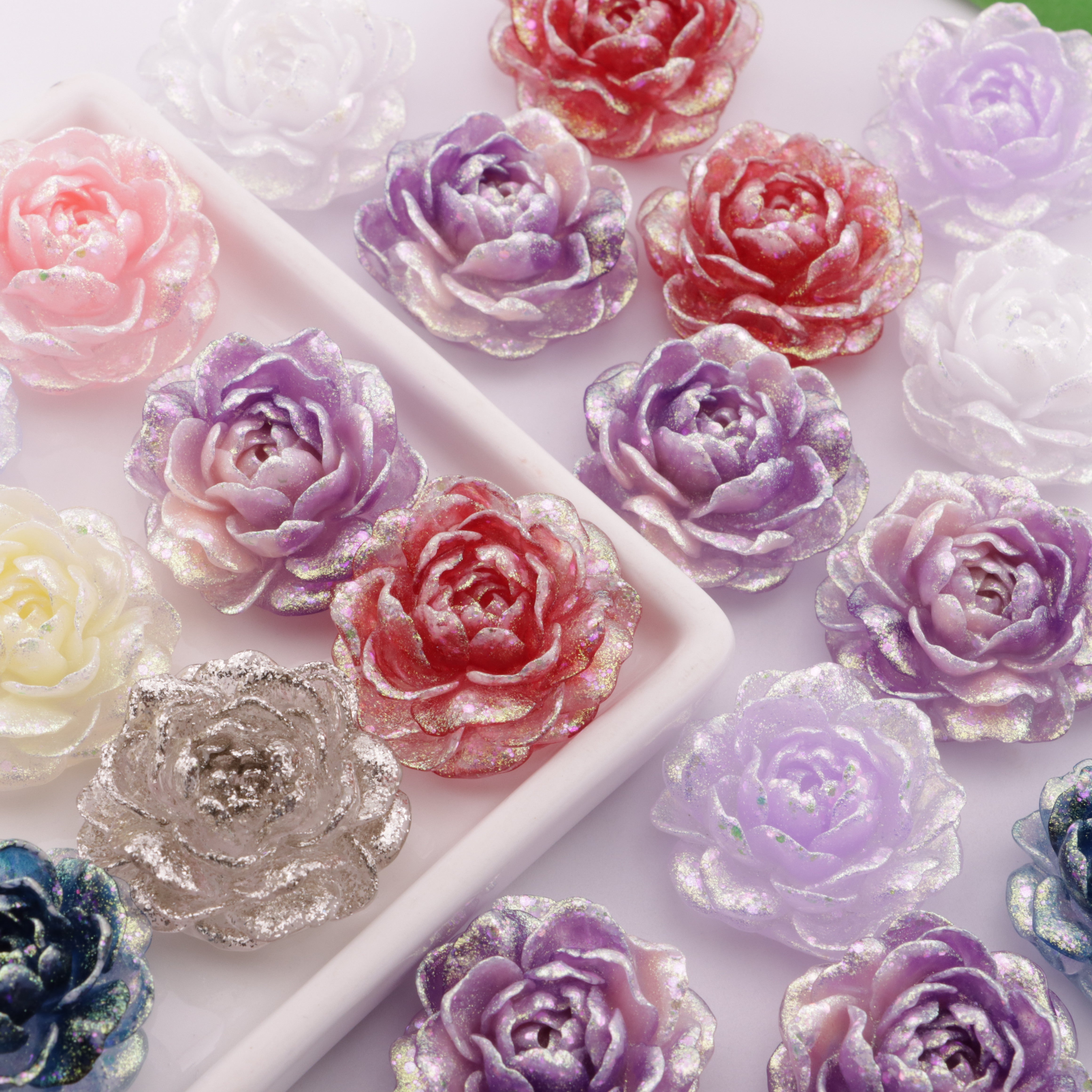 FS6380- 32mm Luminous Small Jasmine Charms Zoe's DIY Shop