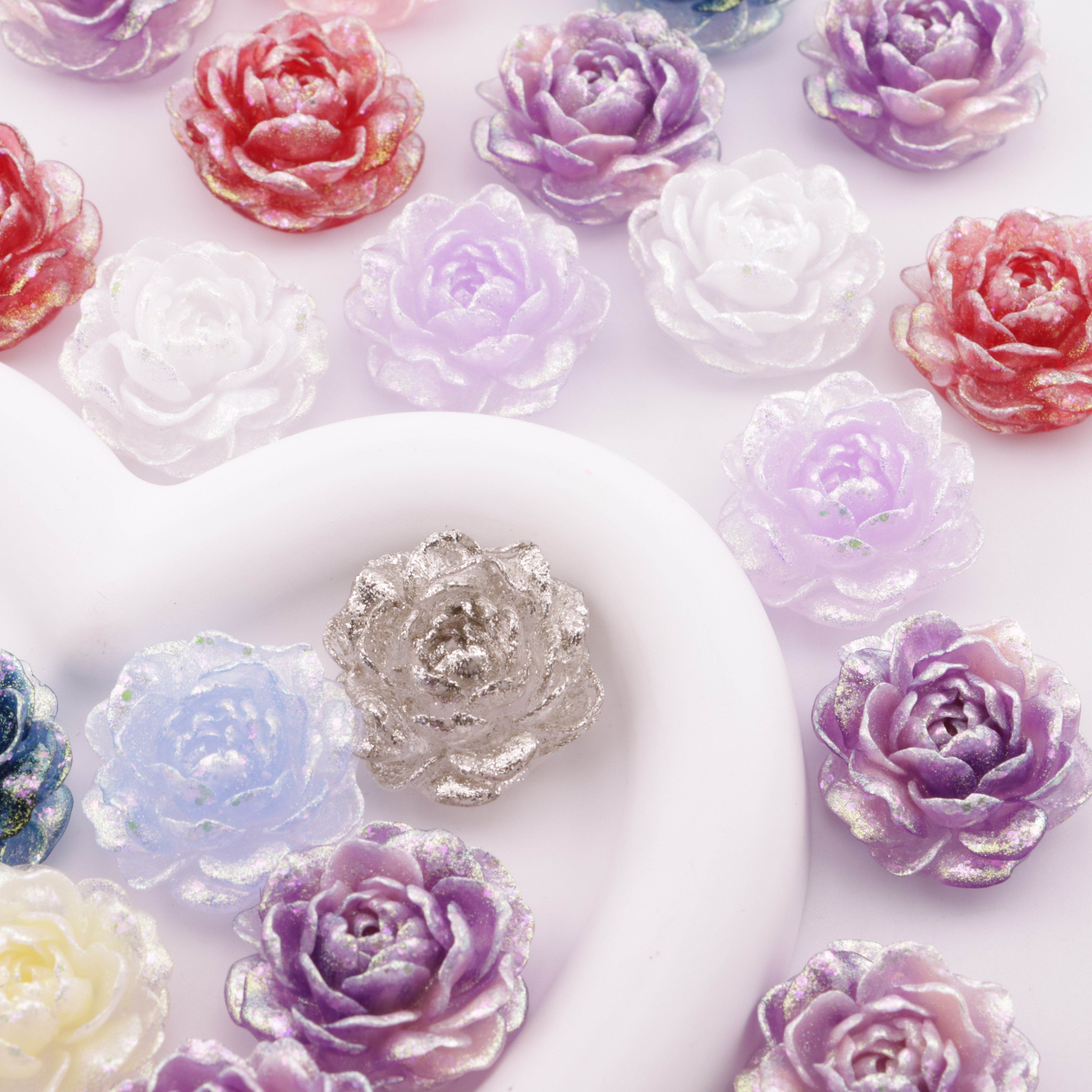 FS6380- 32mm Luminous Small Jasmine Charms Zoe's DIY Shop