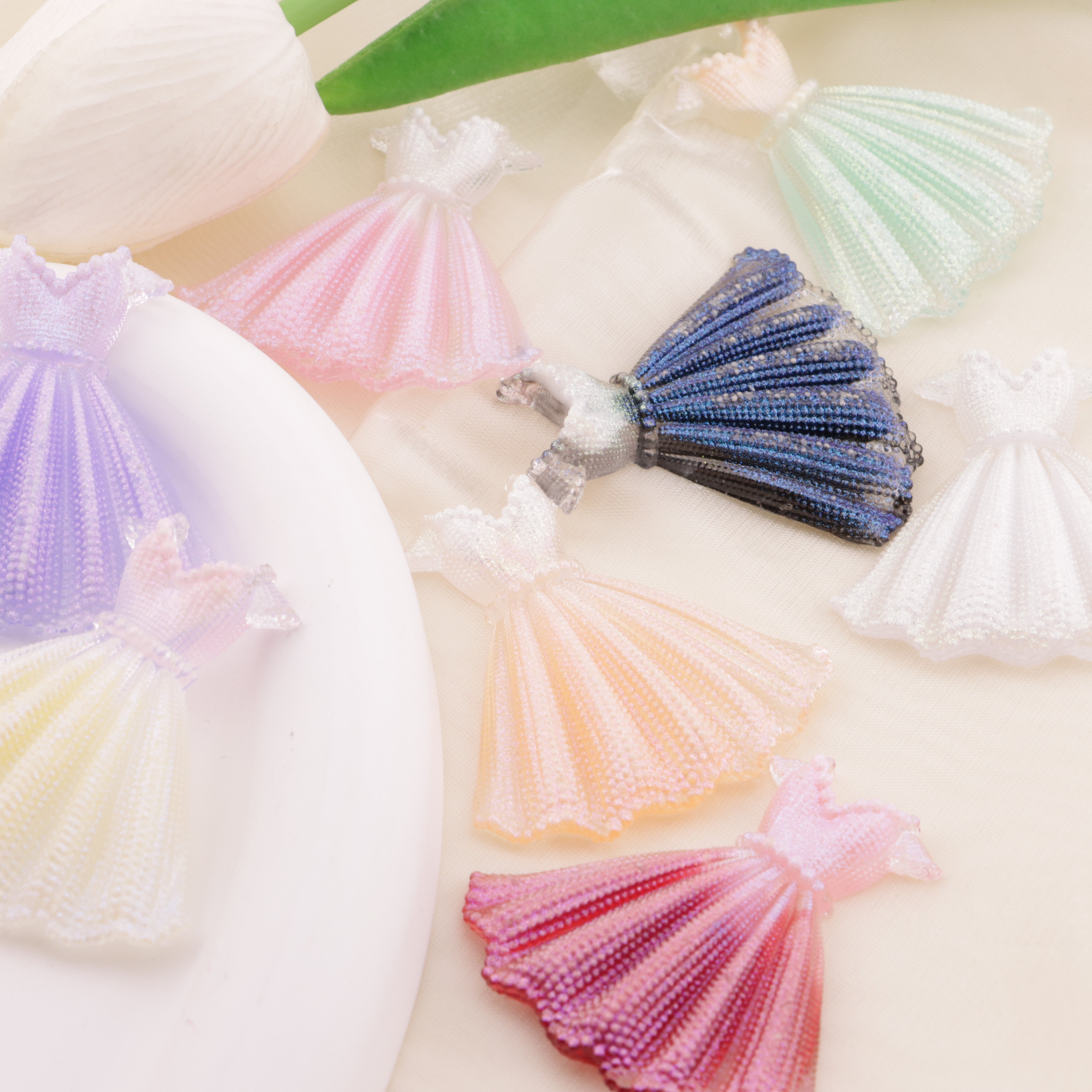 FS6382- 50×47mm Luminous Wedding Dress Charms Zoe's DIY Shop
