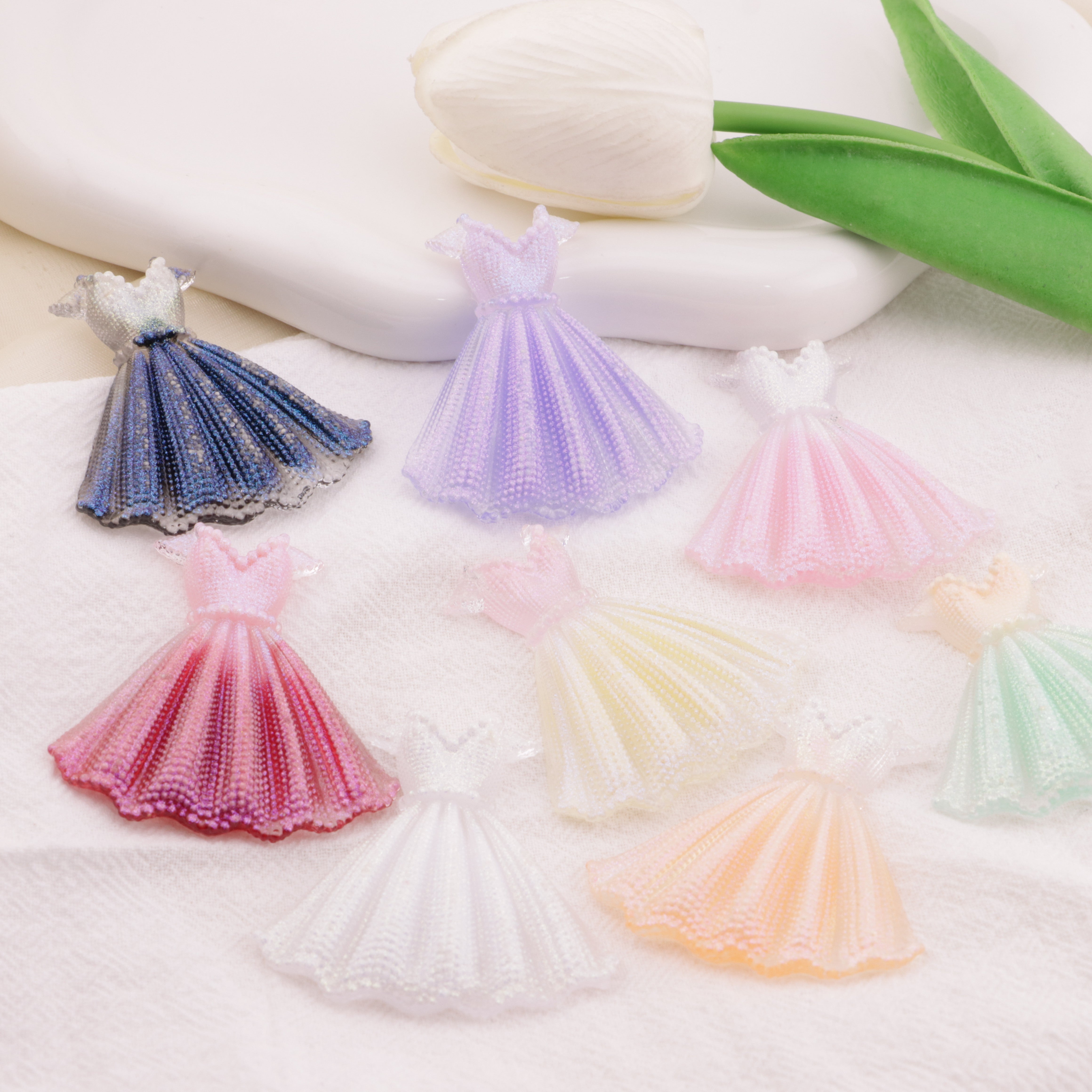 FS6382- 50×47mm Luminous Wedding Dress Charms Zoe's DIY Shop
