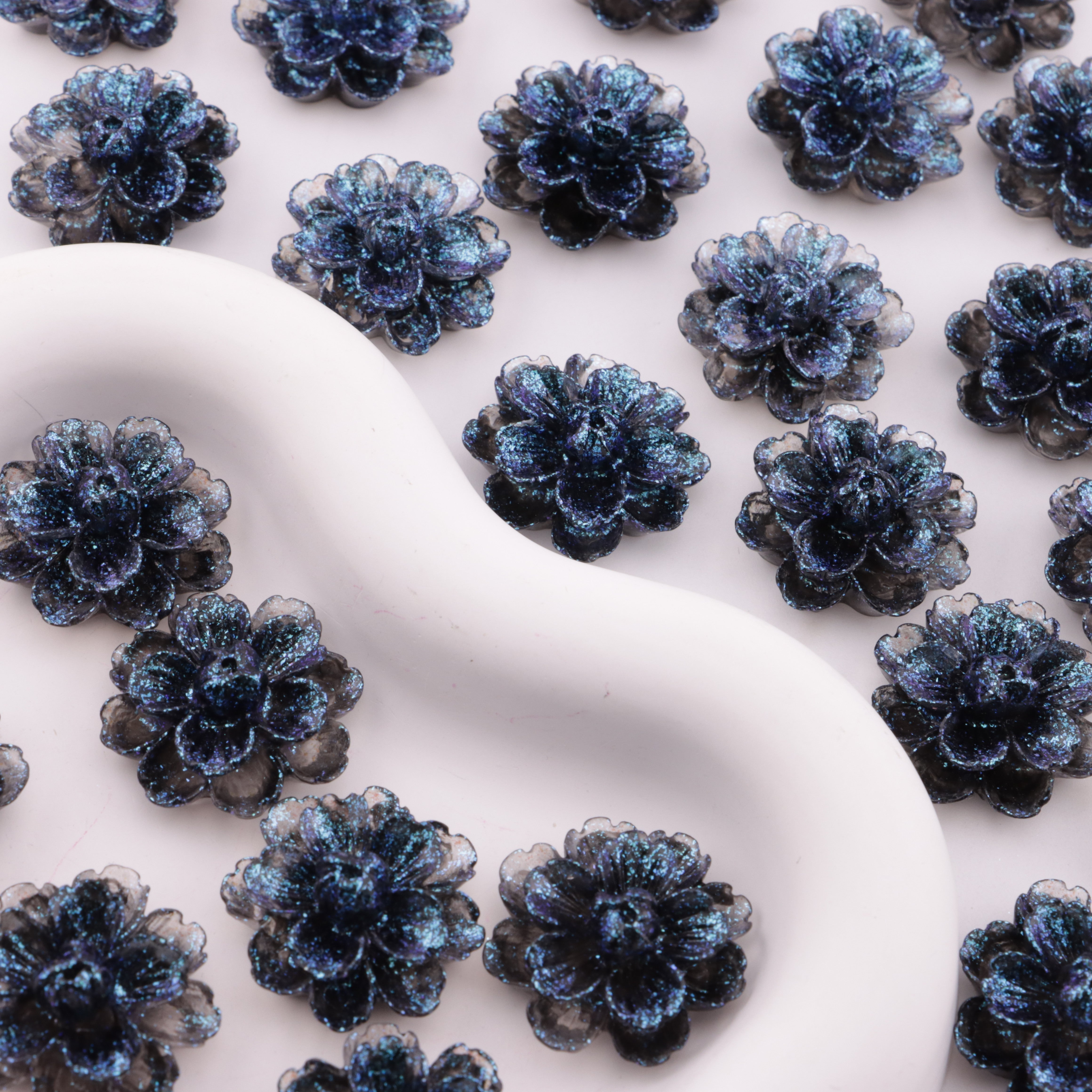 FS6385- 23mm Luminous Hibiscus Flower Charms Zoe's DIY Shop