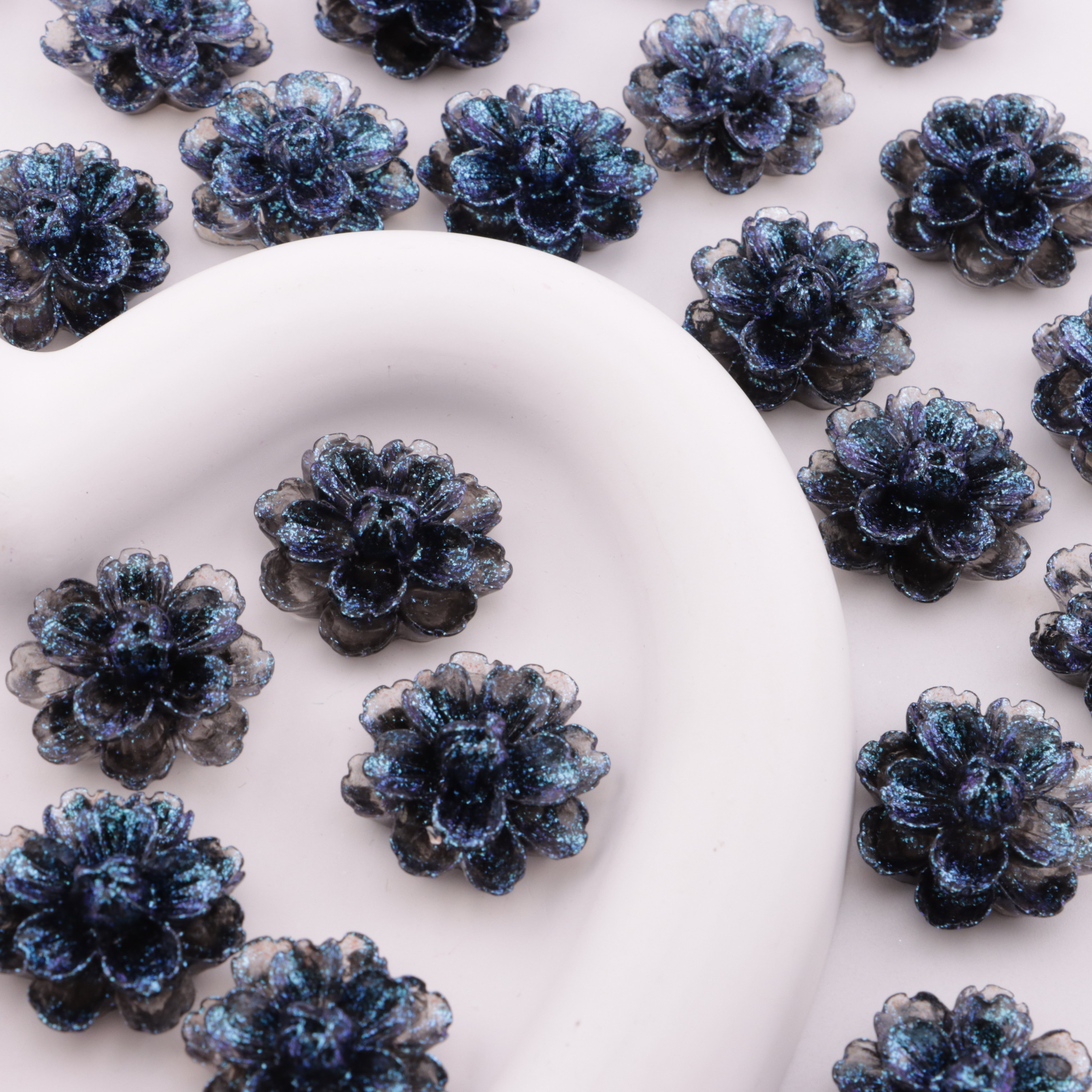 FS6385- 23mm Luminous Hibiscus Flower Charms Zoe's DIY Shop