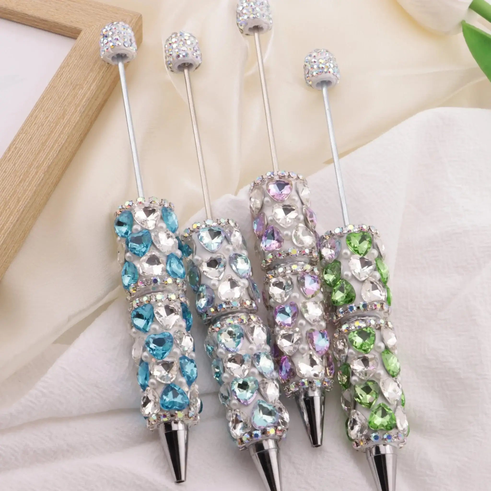 FS6395-Full Of Love Diamonds Beadable Pen -Zoe DIY Wholesale