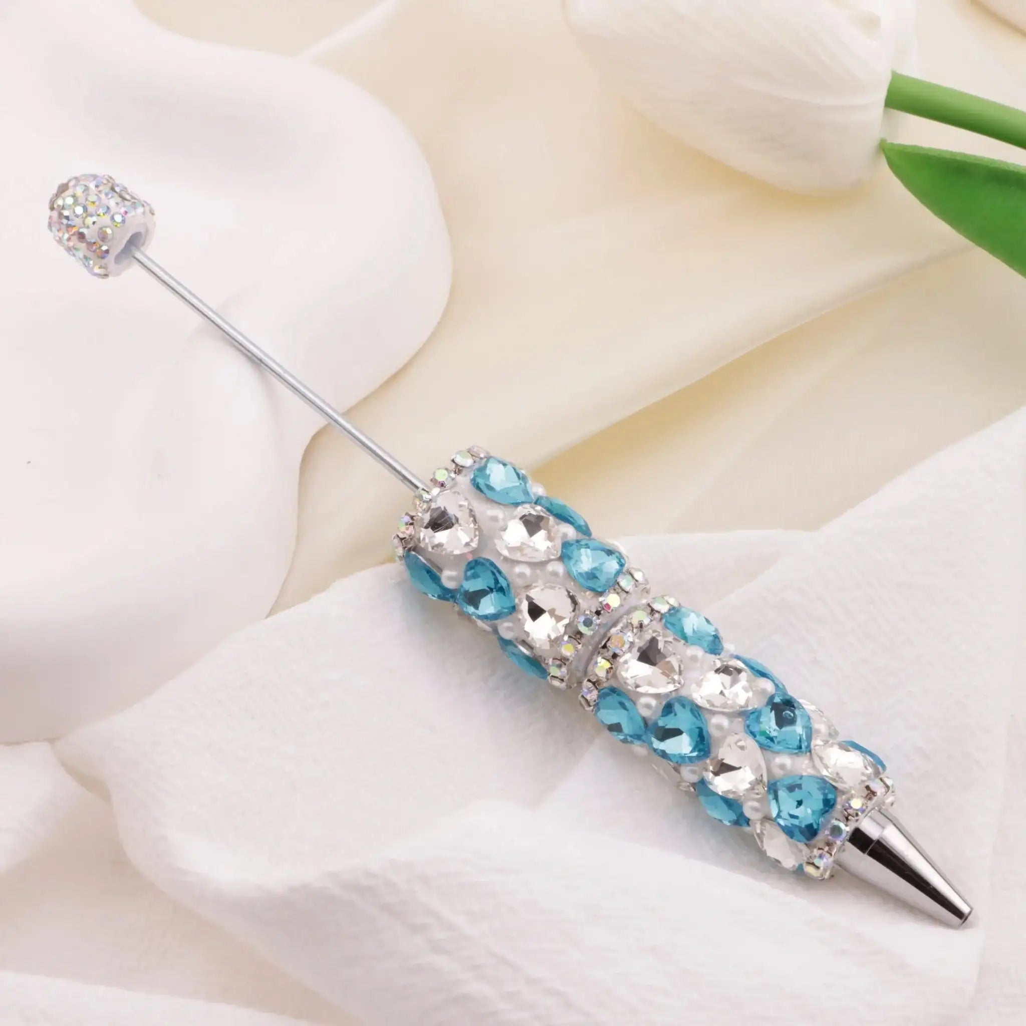 FS6395-Full Of Love Diamonds Beadable Pen -Zoe DIY Wholesale