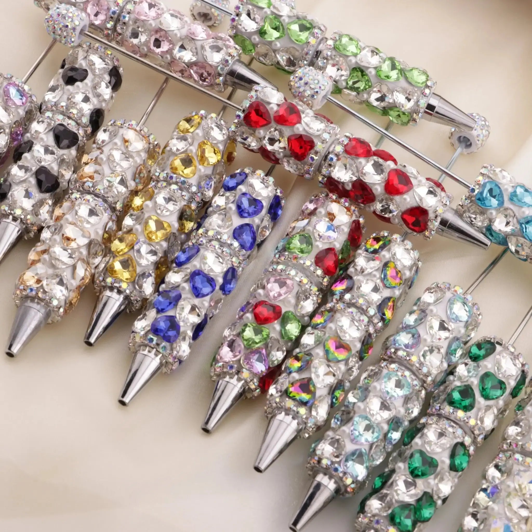FS6395-Full Of Love Diamonds Beadable Pen -Zoe DIY Wholesale