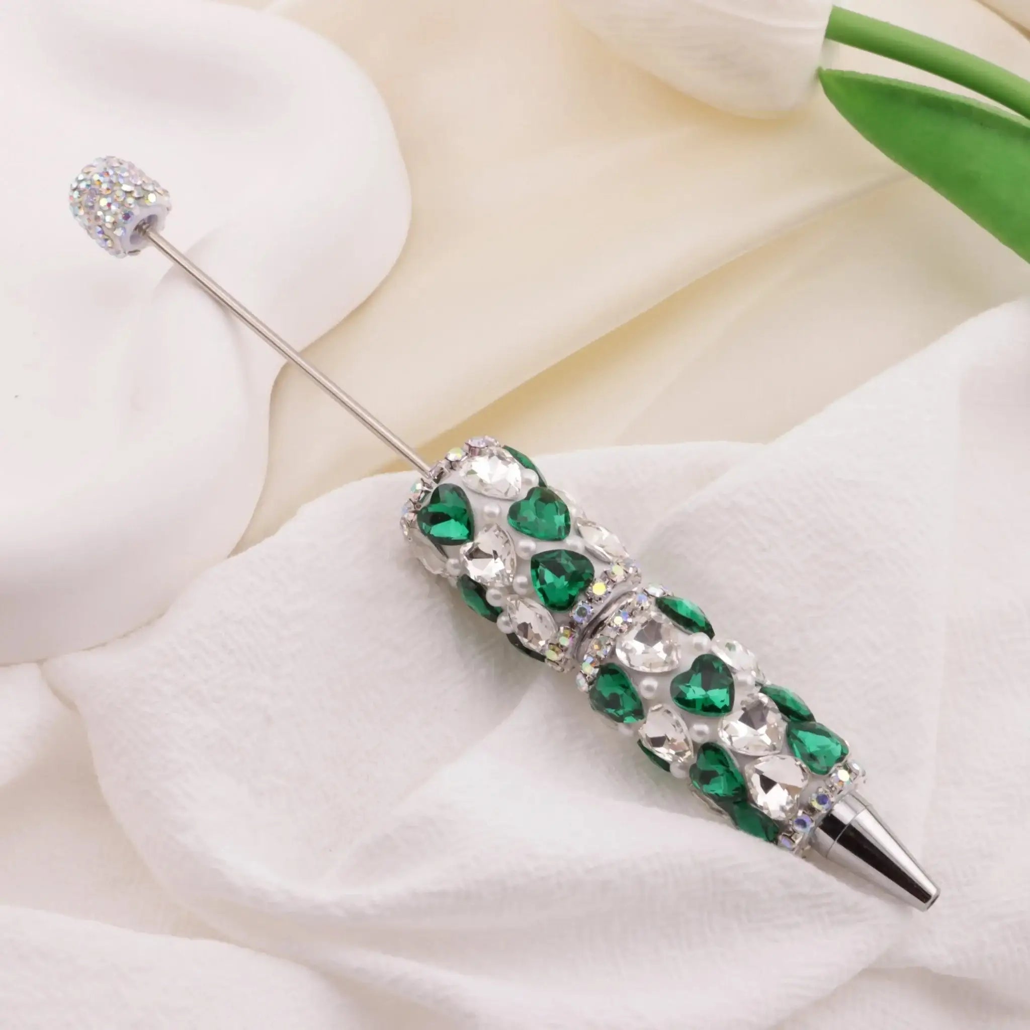FS6395-Full Of Love Diamonds Beadable Pen -Zoe DIY Wholesale