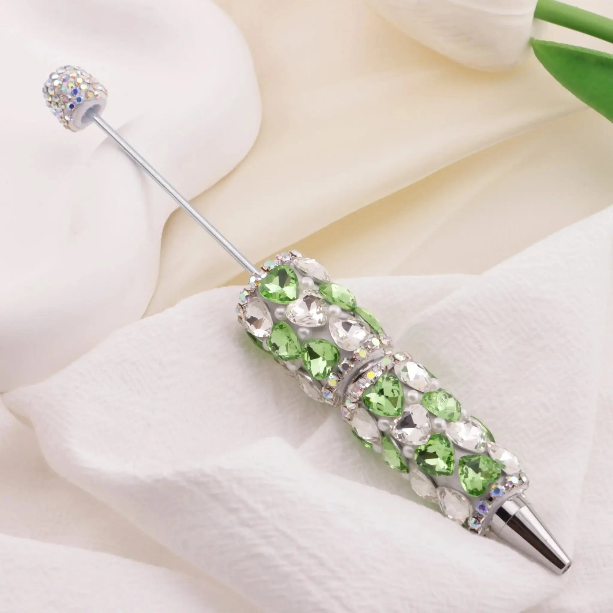 FS6395-Full Of Love Diamonds Beadable Pen -Zoe DIY Wholesale