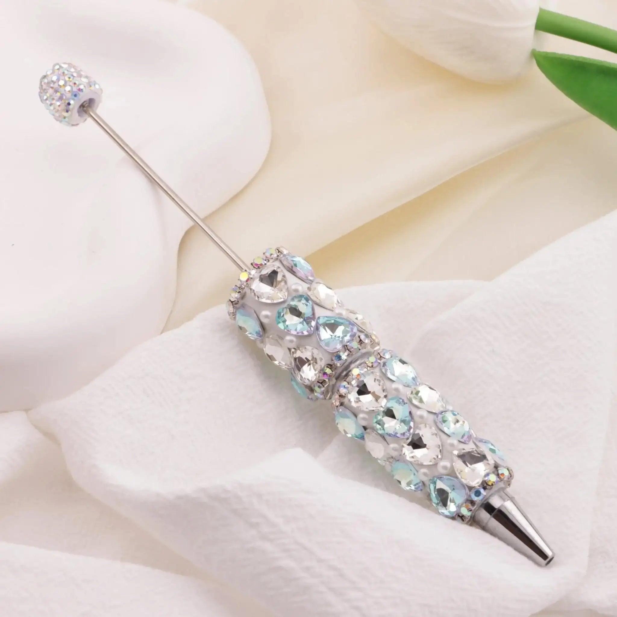 FS6395-Full Of Love Diamonds Beadable Pen -Zoe DIY Wholesale