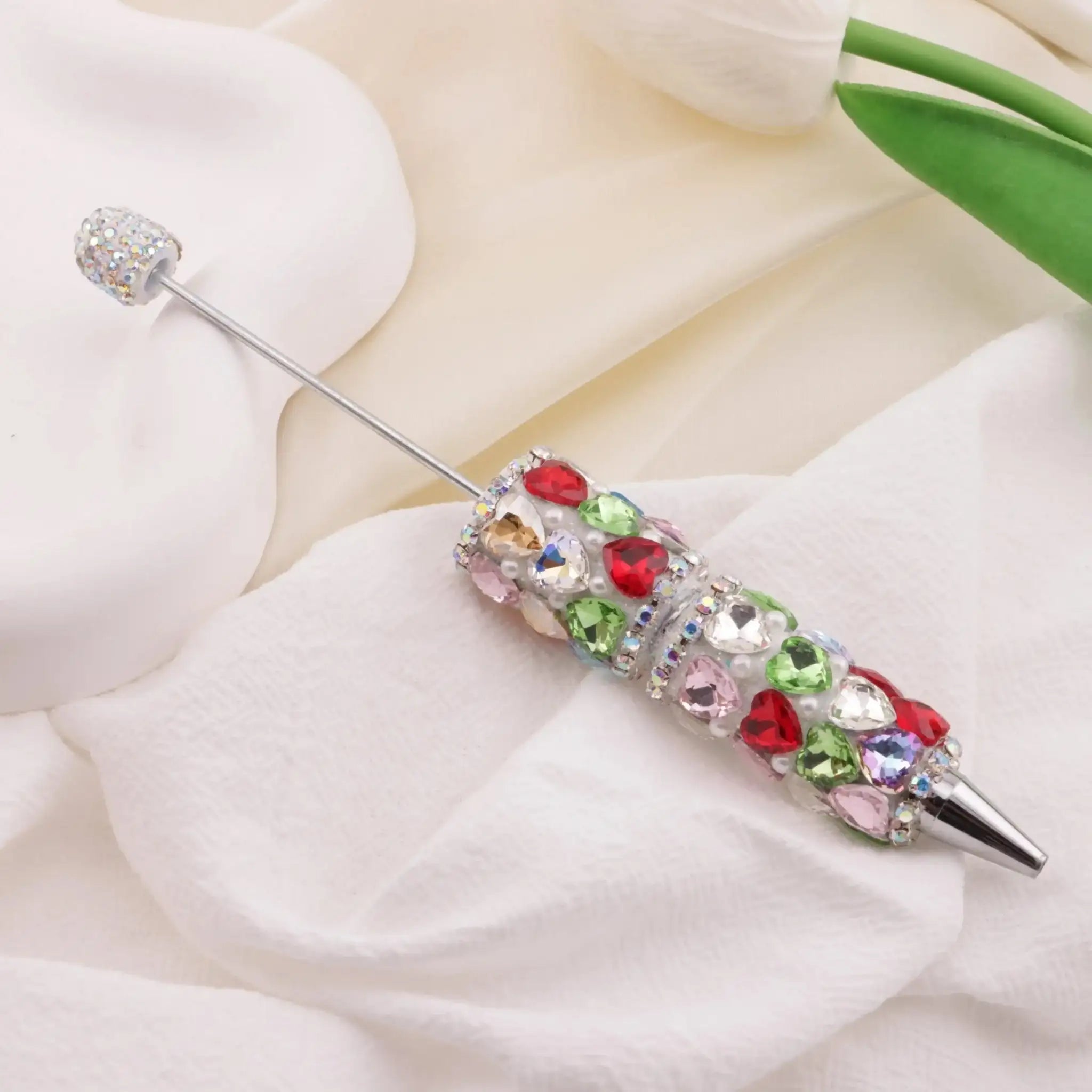 FS6395-Full Of Love Diamonds Beadable Pen -Zoe DIY Wholesale