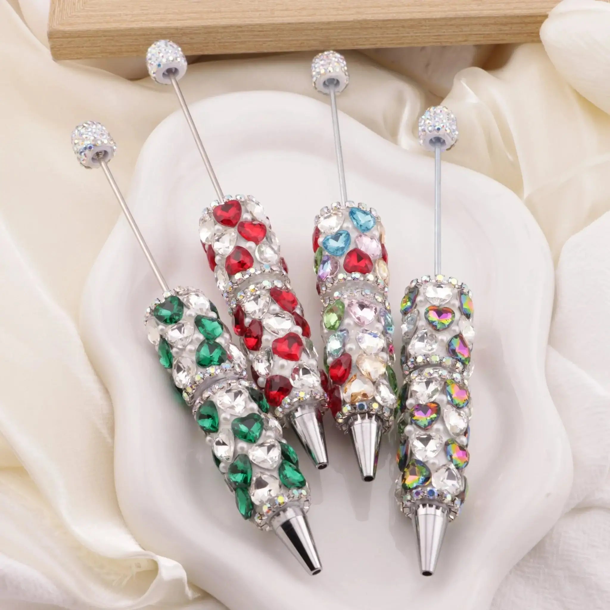 FS6395-Full Of Love Diamonds Beadable Pen -Zoe DIY Wholesale