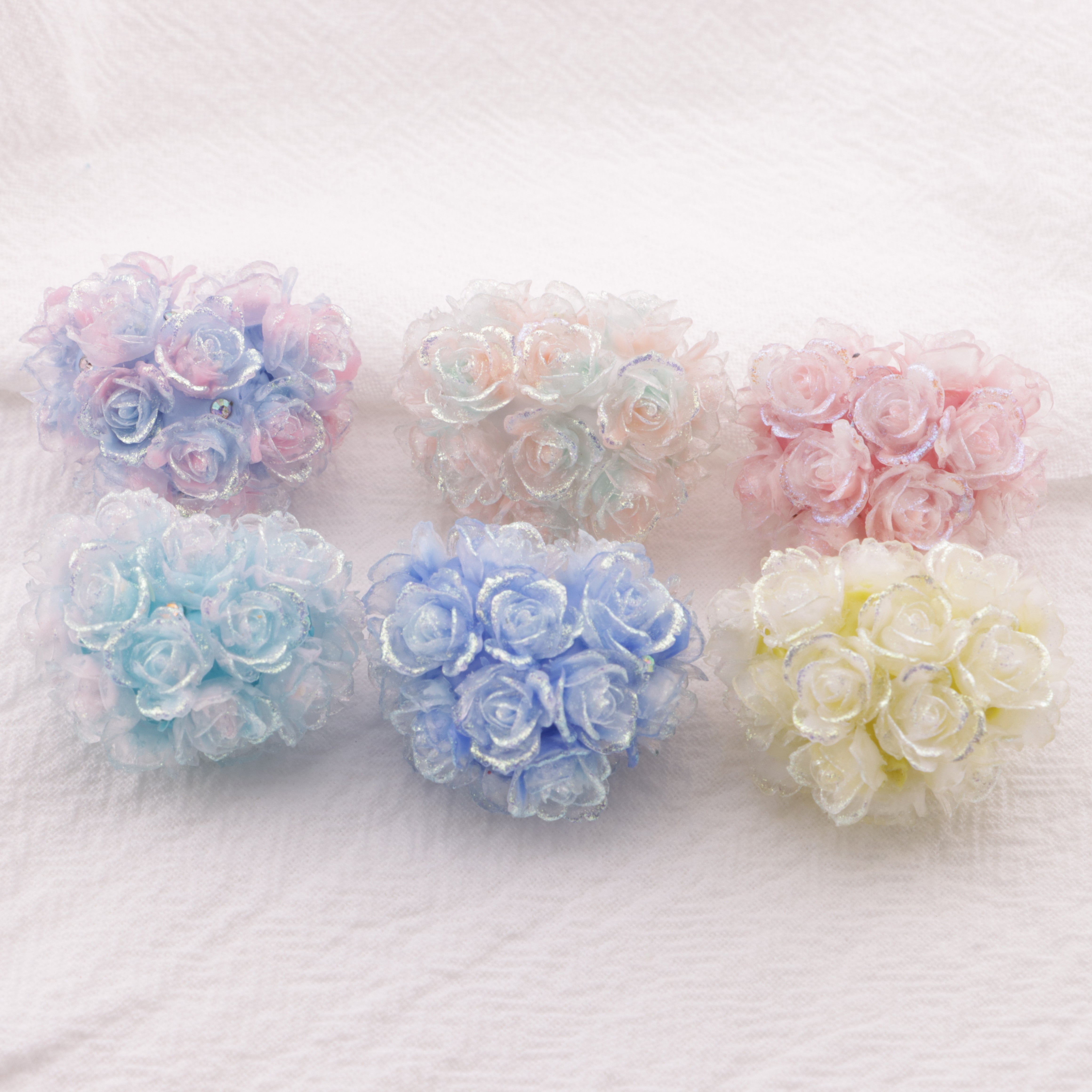 FS6397- 30×24mm Style A Luminous Full Soft Flower Heart Beads A Style Luminous Full Soft Flower Heart Clay Beads Fit For Pen Zoe's DIY Shop