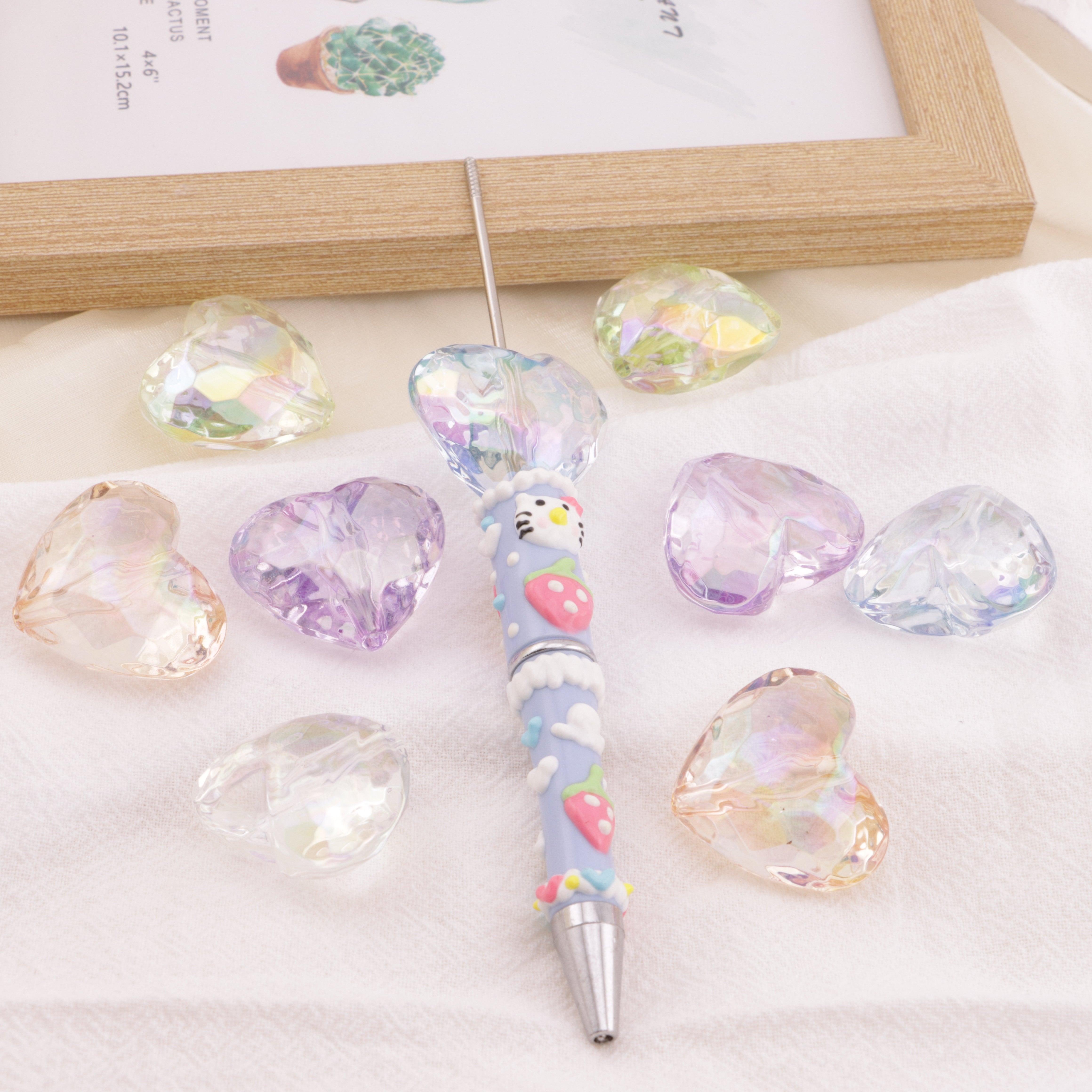FS6402- 26×30mm Uv Clear Heart Beads Transparent Heart-Shaped Beads Zoe's DIY Shop
