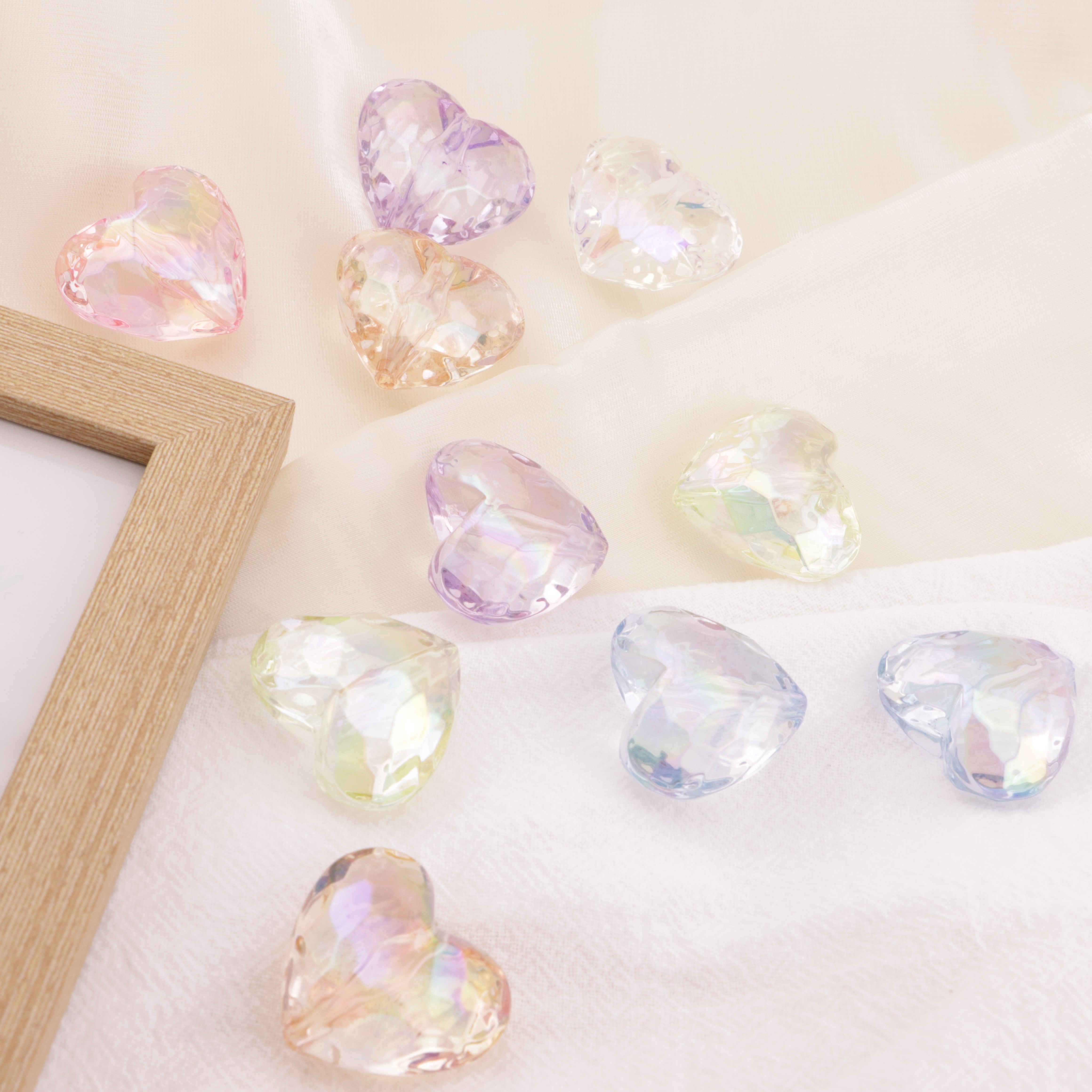 FS6402- 26×30mm Uv Clear Heart Beads Transparent Heart-Shaped Beads Zoe's DIY Shop