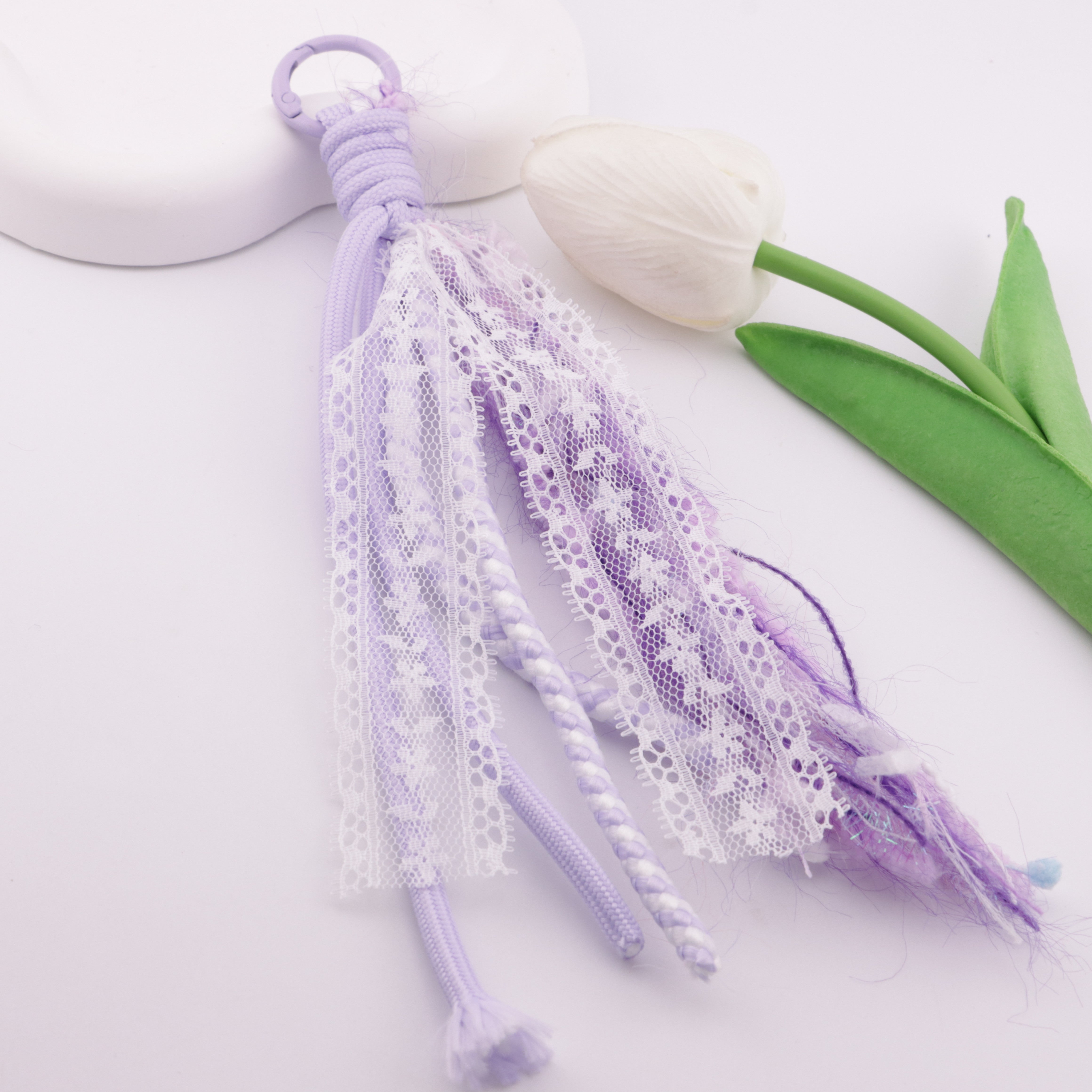 FS6408- A Lace Rope Braided Keychain A Lace Rope Braided Keychain Pendant Zoe's DIY Shop