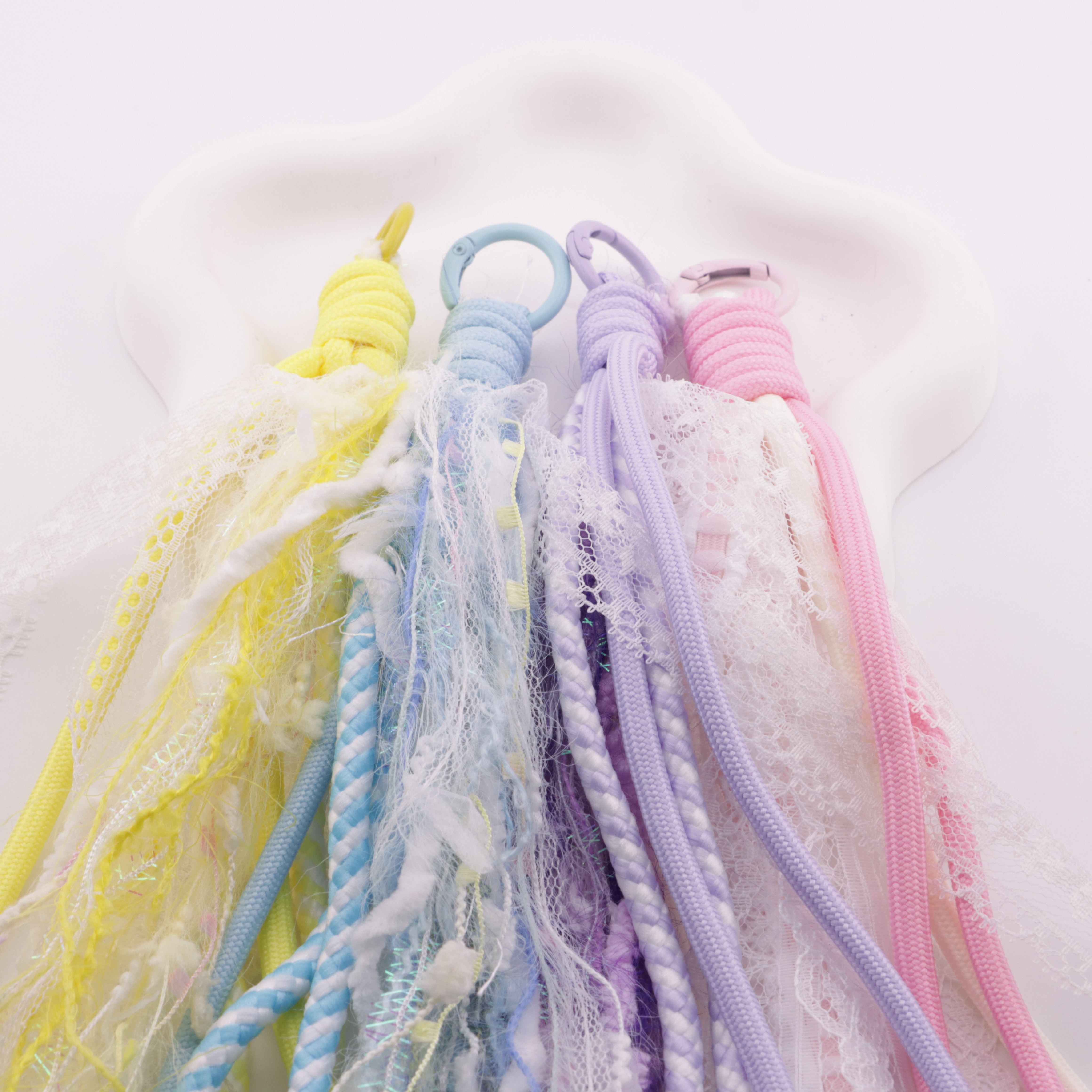 FS6408- A Lace Rope Braided Keychain A Lace Rope Braided Keychain Pendant Zoe's DIY Shop