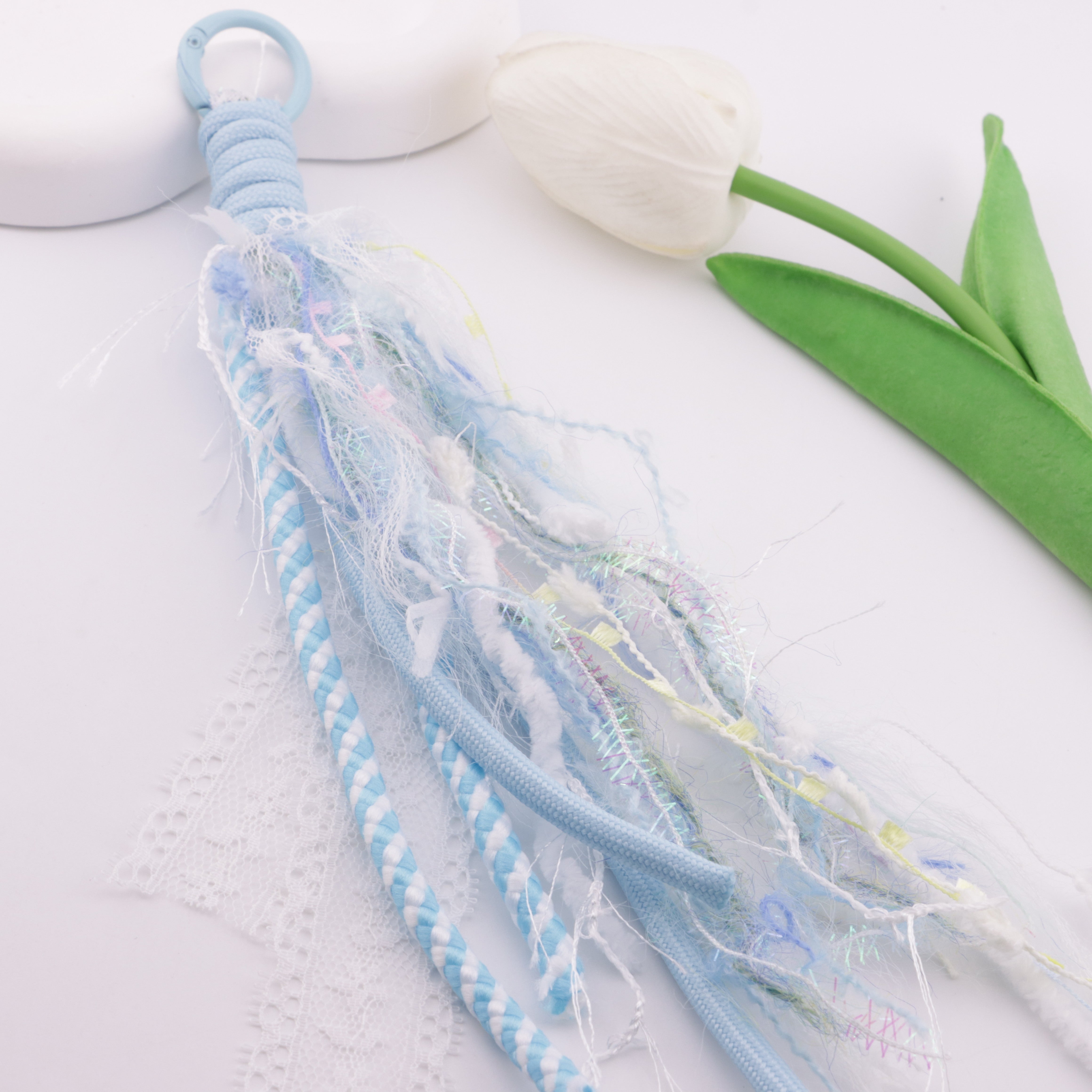 FS6408- A Lace Rope Braided Keychain A Lace Rope Braided Keychain Pendant Zoe's DIY Shop