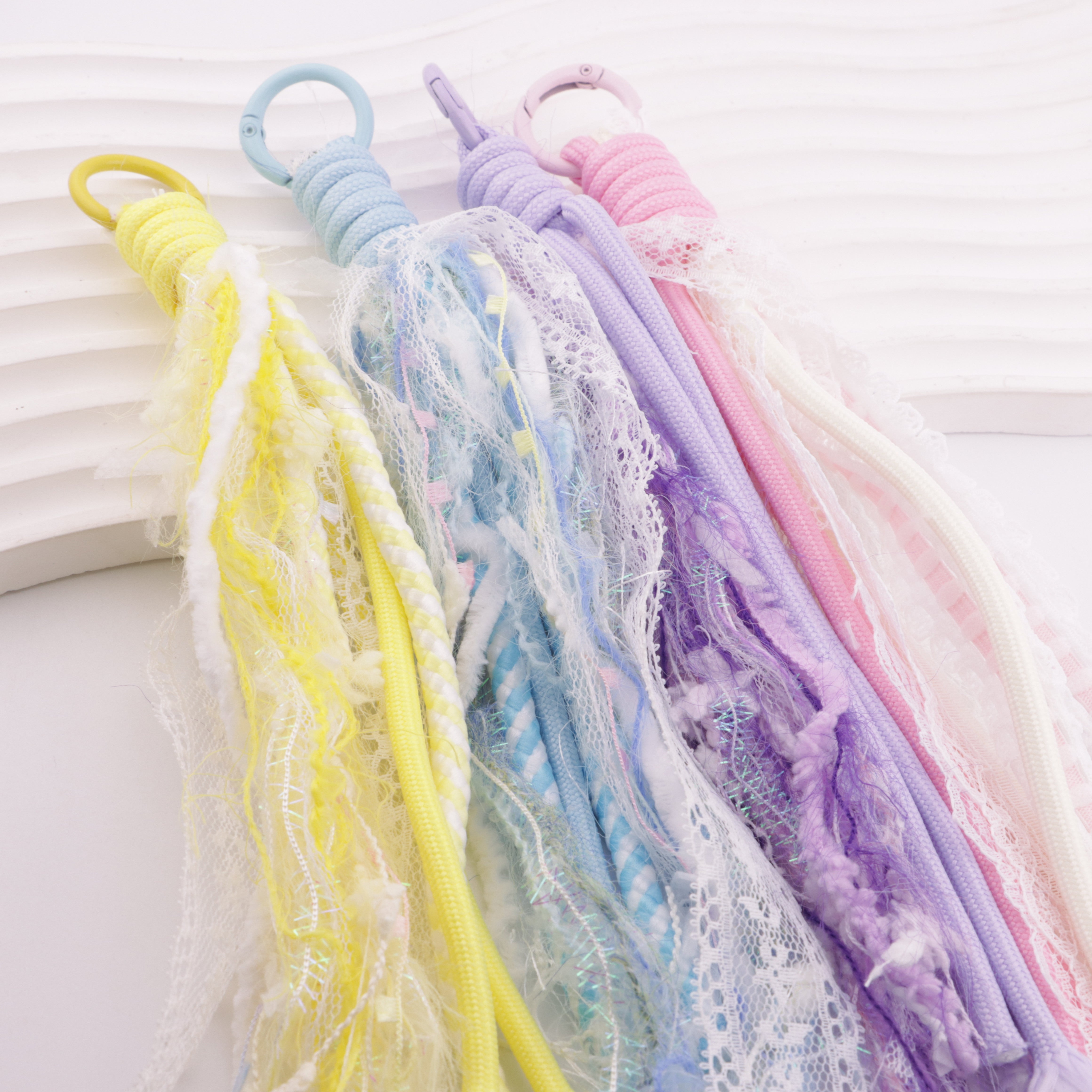FS6408- A Lace Rope Braided Keychain A Lace Rope Braided Keychain Pendant Zoe's DIY Shop